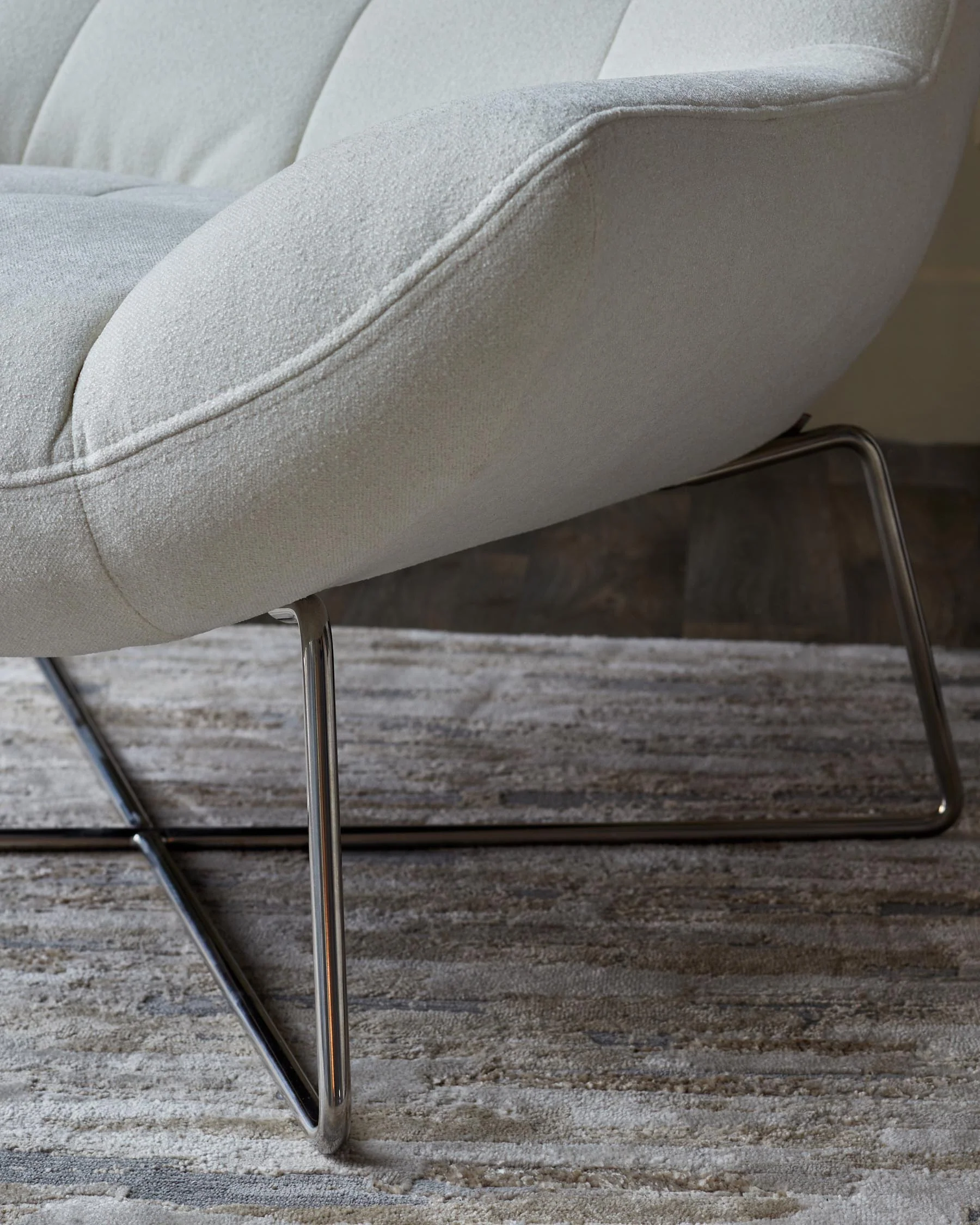 Canio Ivory Boucle Accent Chair - Image 5
