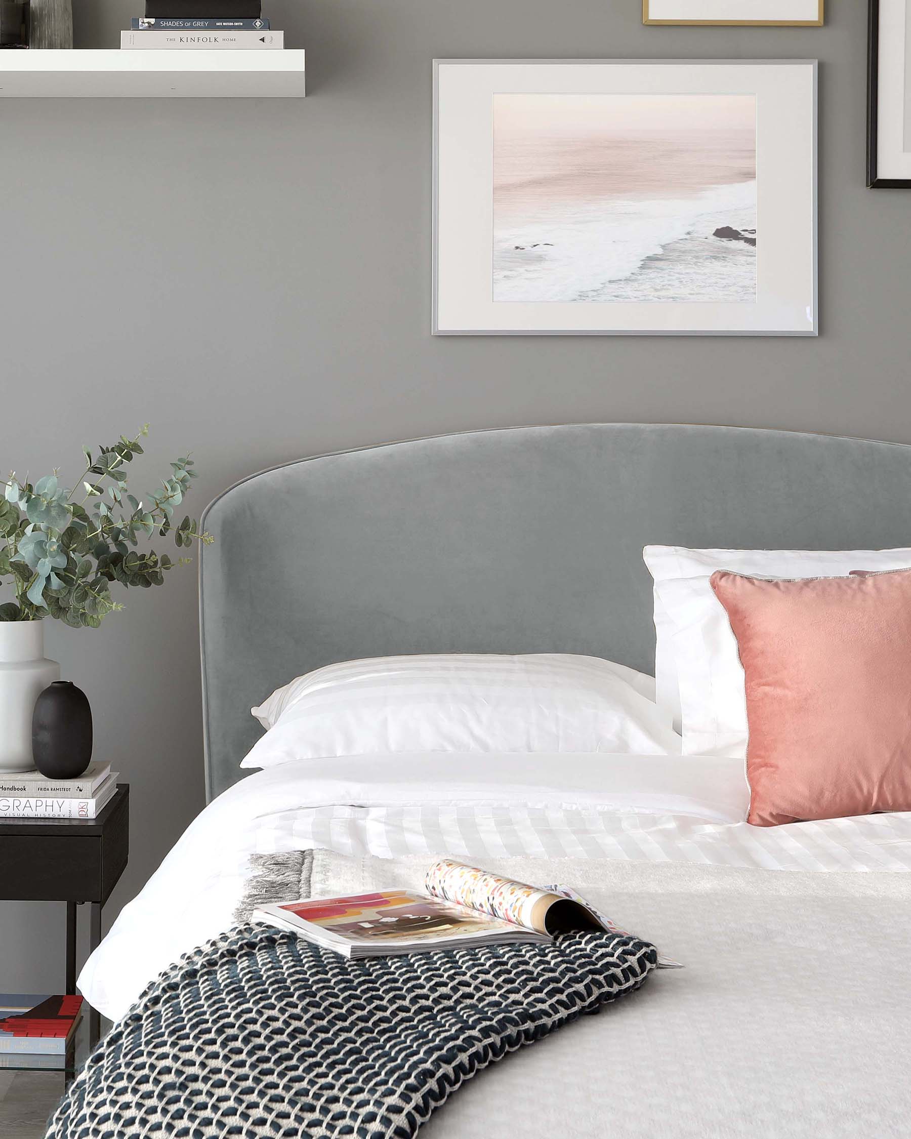 Carina Light Grey Velvet King Size Ottoman Storage Bed - Image 9