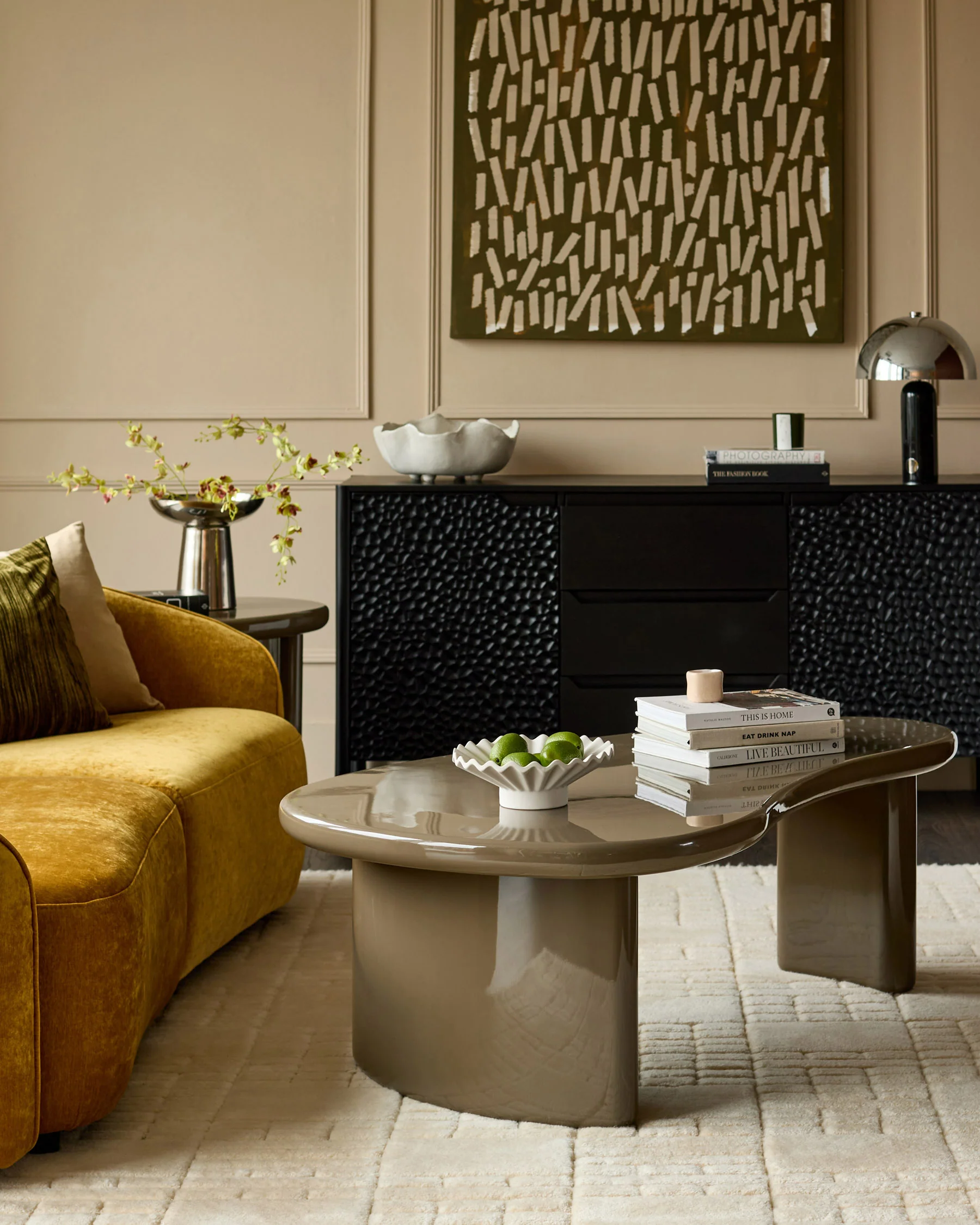 Carmela olive green gloss coffee table - Image 2