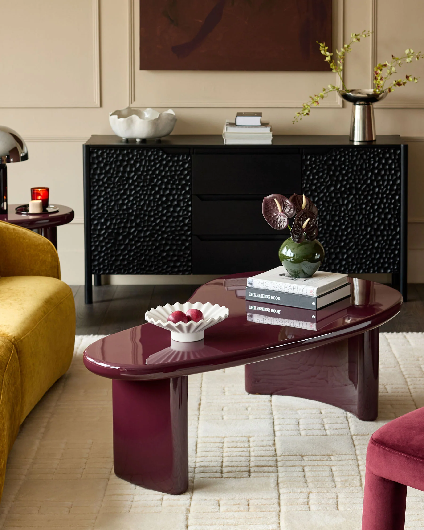 Carmela plum gloss coffee table - Image 2