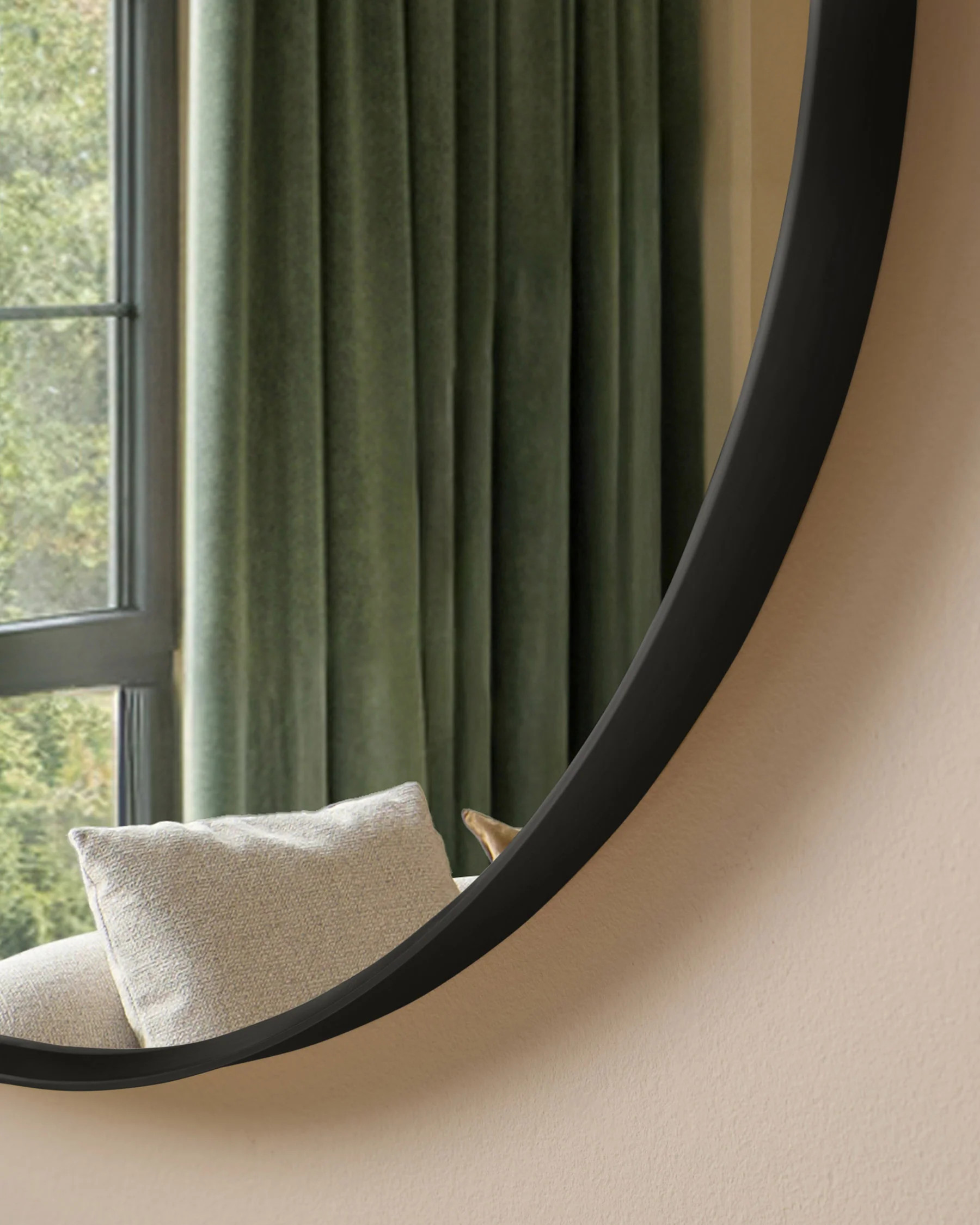 Caspian black pond wall mirror - Image 4
