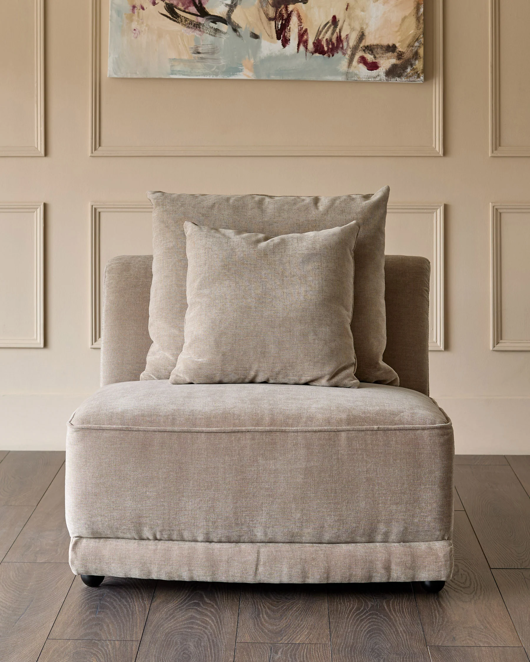 Caspian mink chenille single sofa module - Image 2