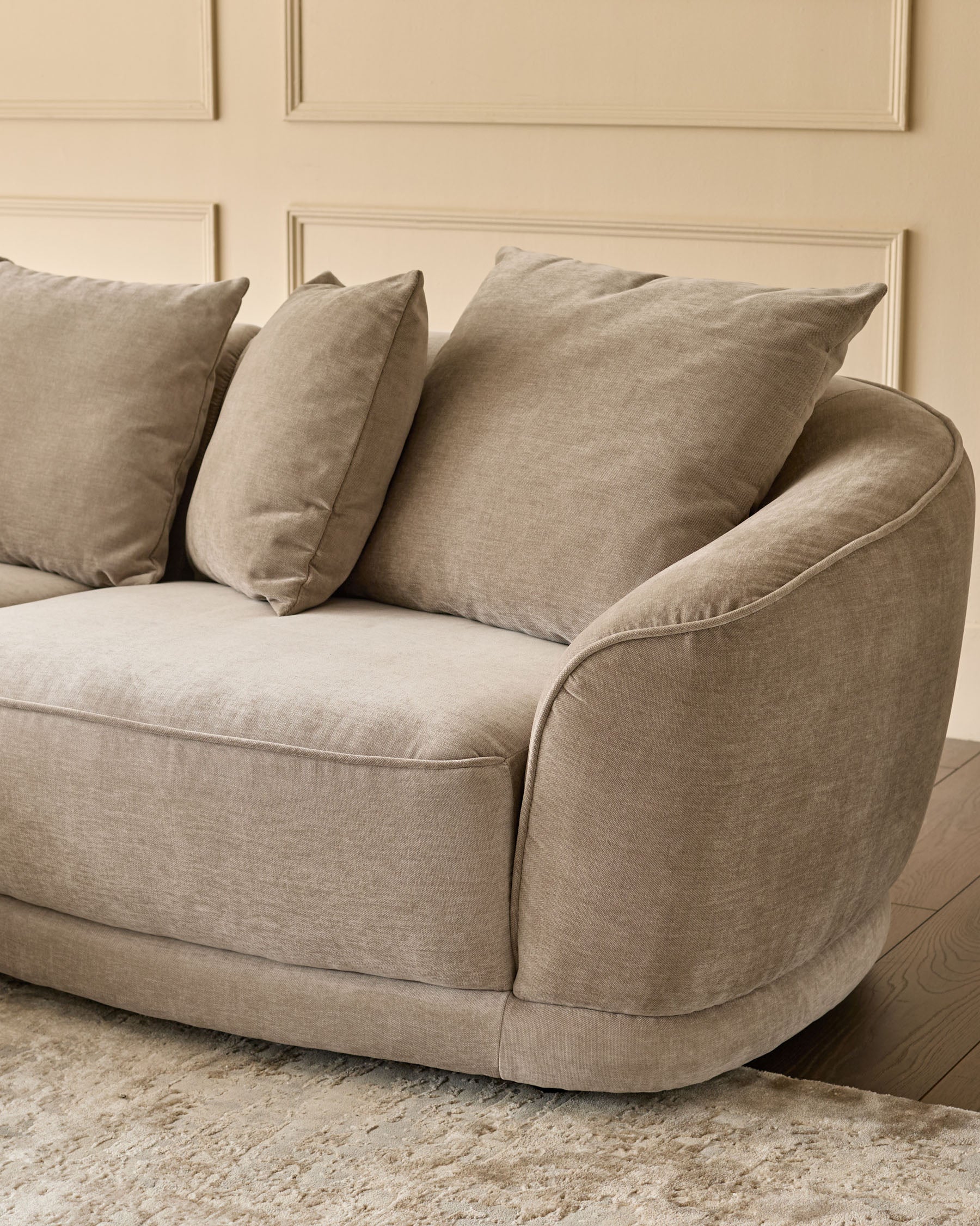 Caspian mink chenille single sofa module - Image 4