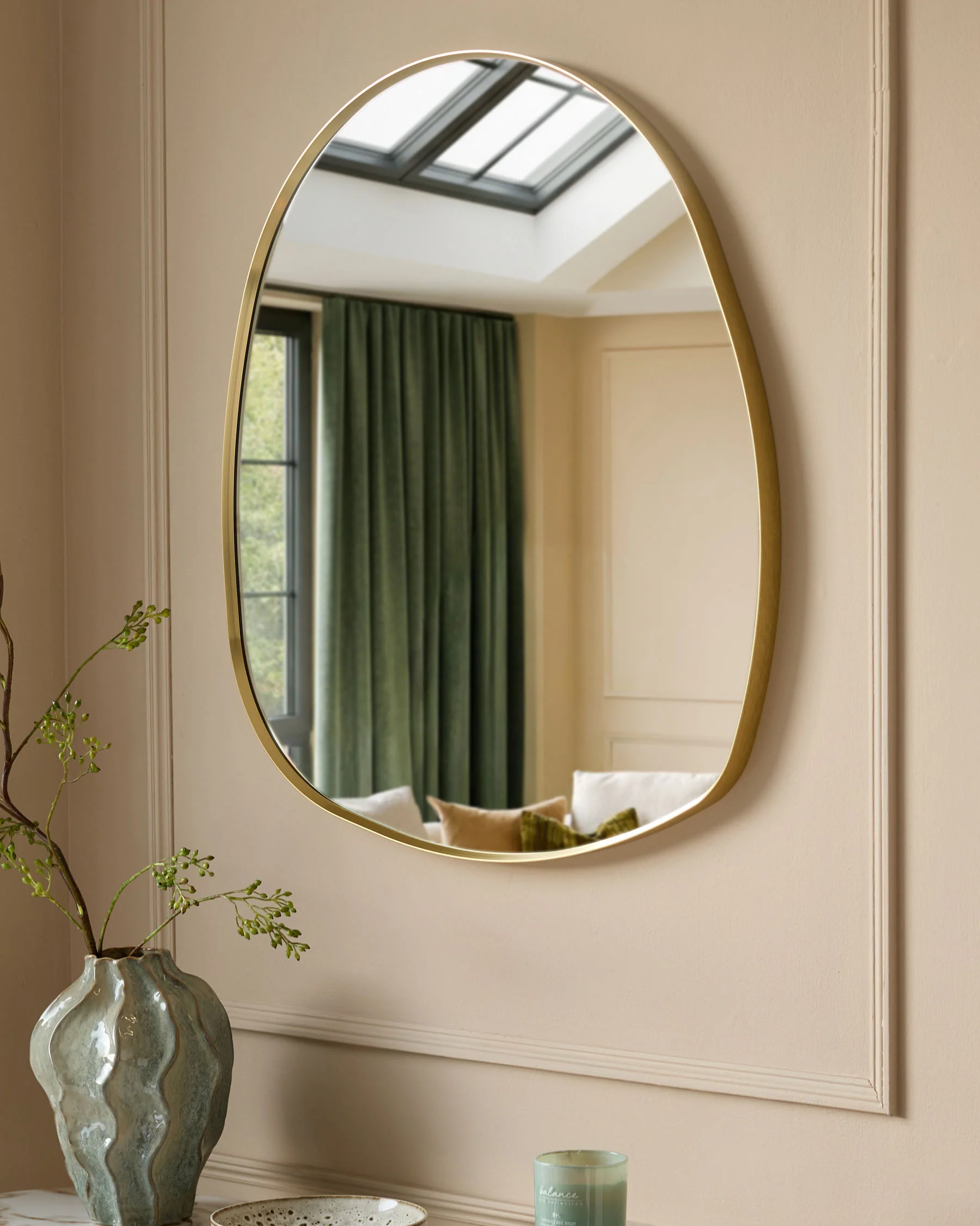 Channing gold pebble wall mirror