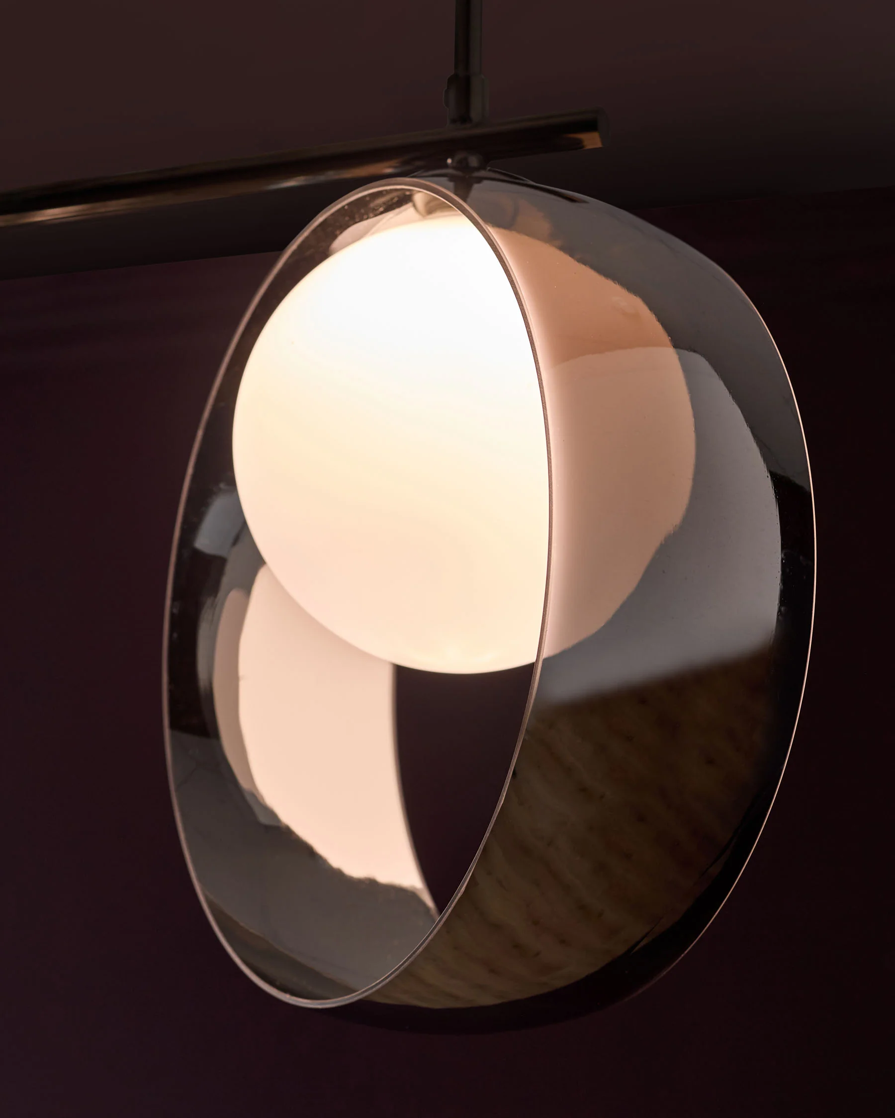 Chloe silver chrome glass 3 bar adjustable pendant light - Image 8