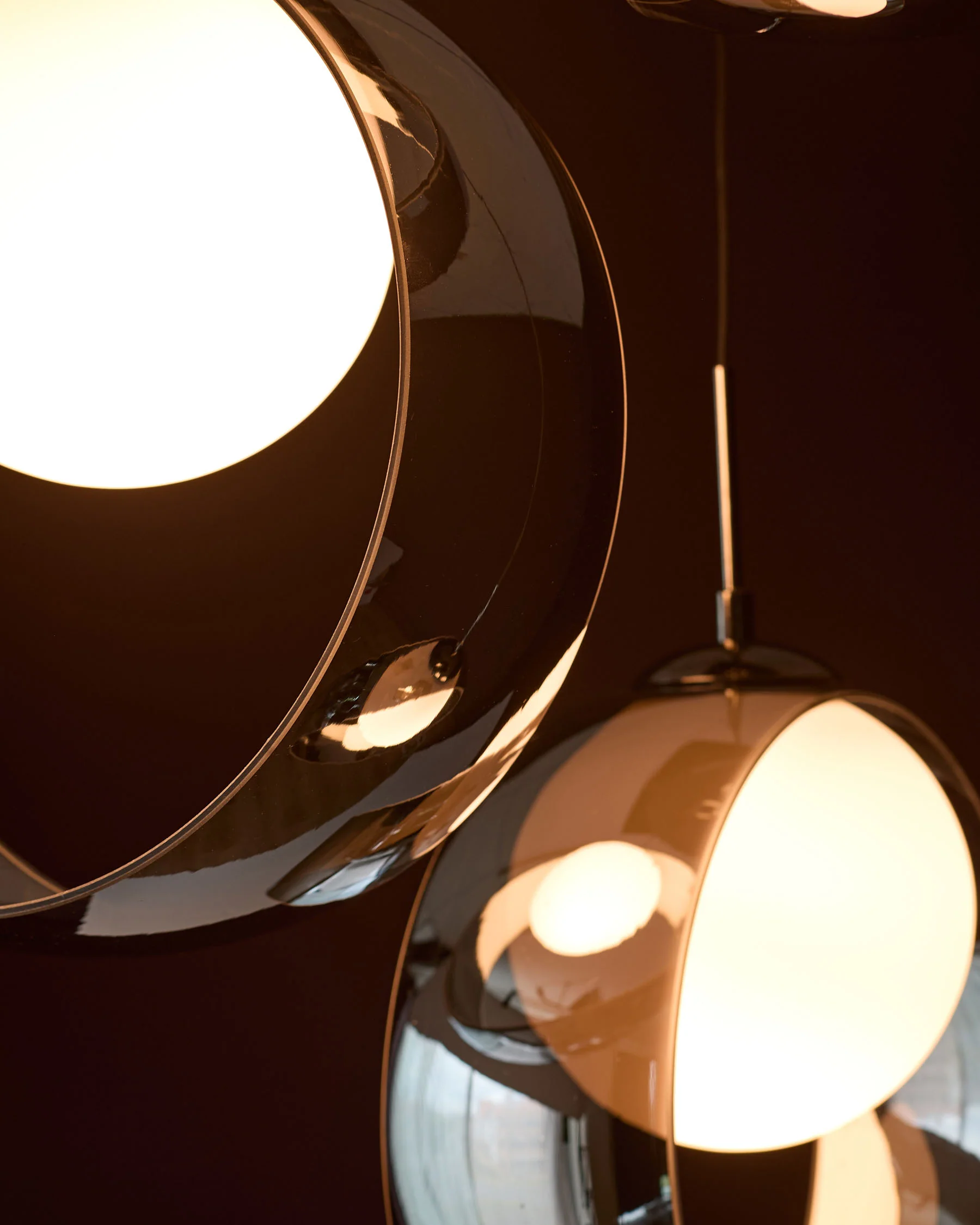 Chloe silver chrome glass LED 4 drop adjustable pendant light - Image 6