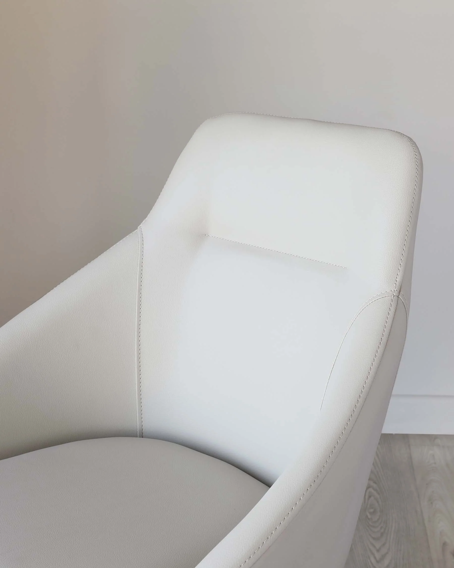 Cleo Light Grey Faux Leather Swivel Chair - Image 6