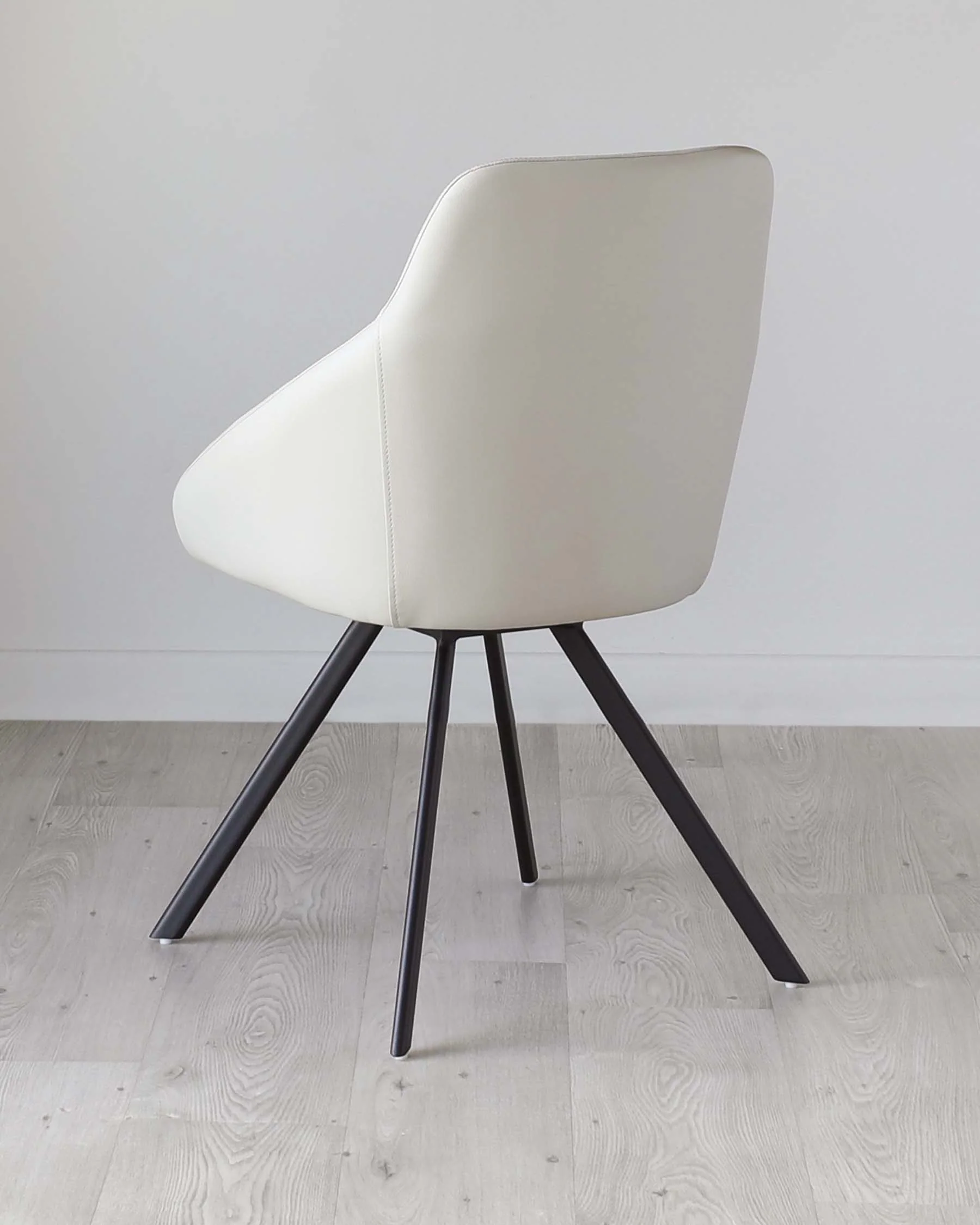 Cleo Light Grey Faux Leather Swivel Chair - Image 7