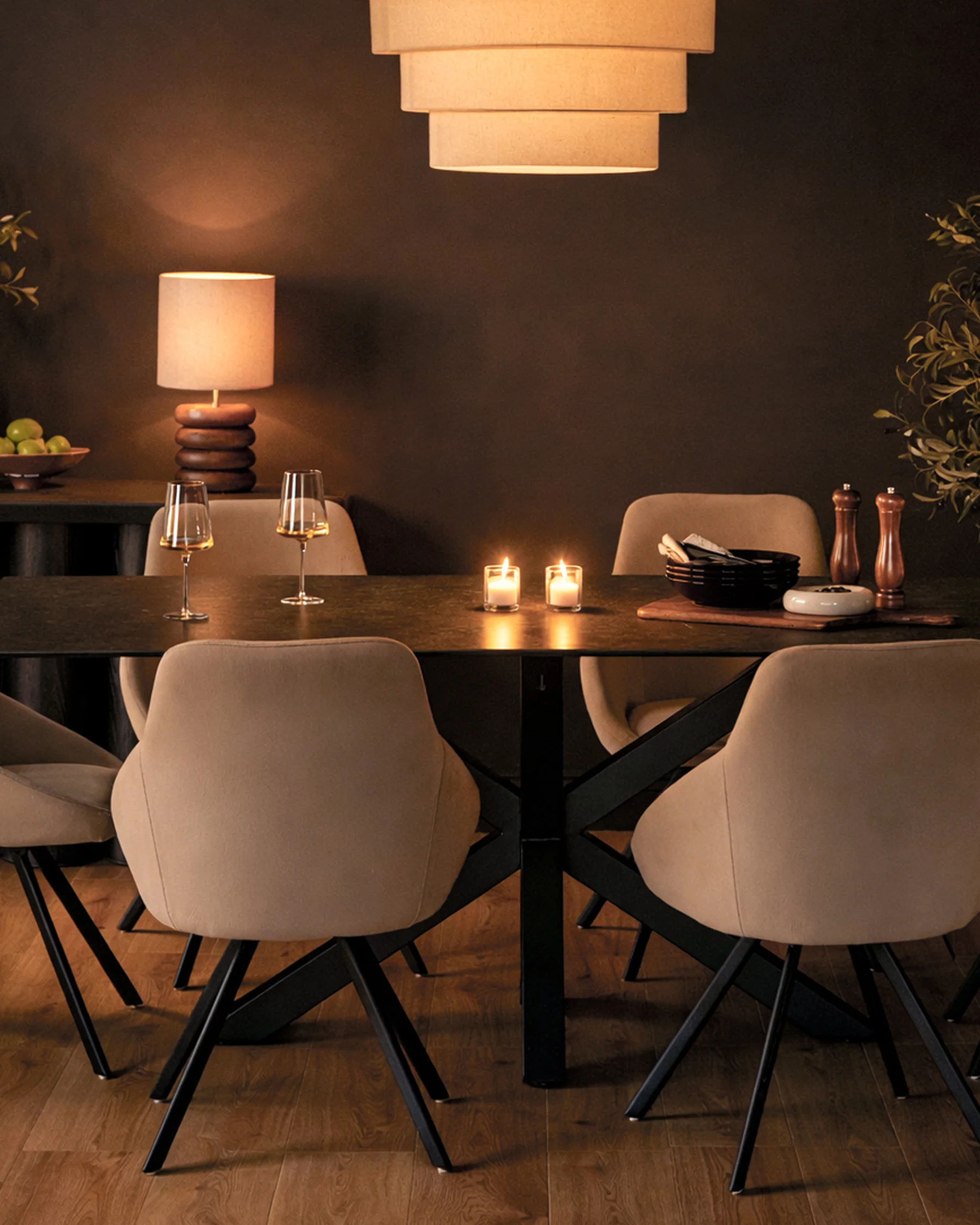 Cleo Champagne Velvet Swivel Chair - Image 7