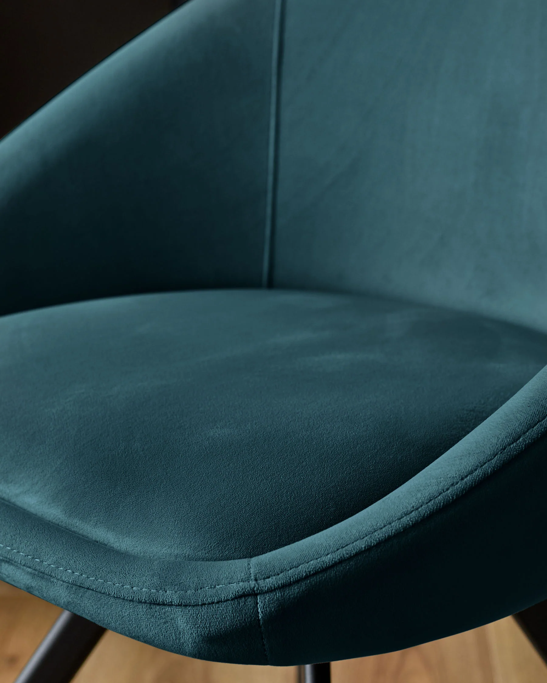 Cleo Dark Teal Velvet Swivel Chair - Image 6