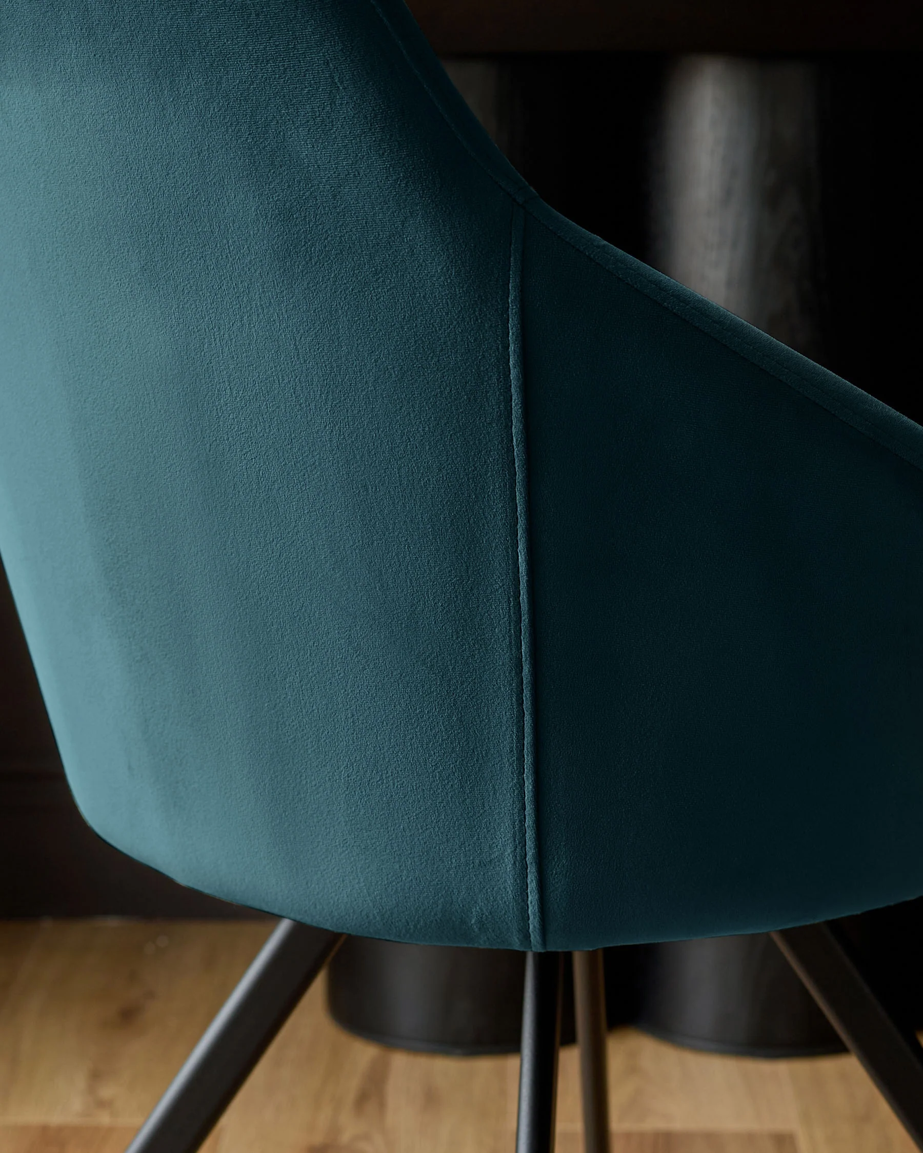 Cleo Dark Teal Velvet Swivel Chair - Image 8