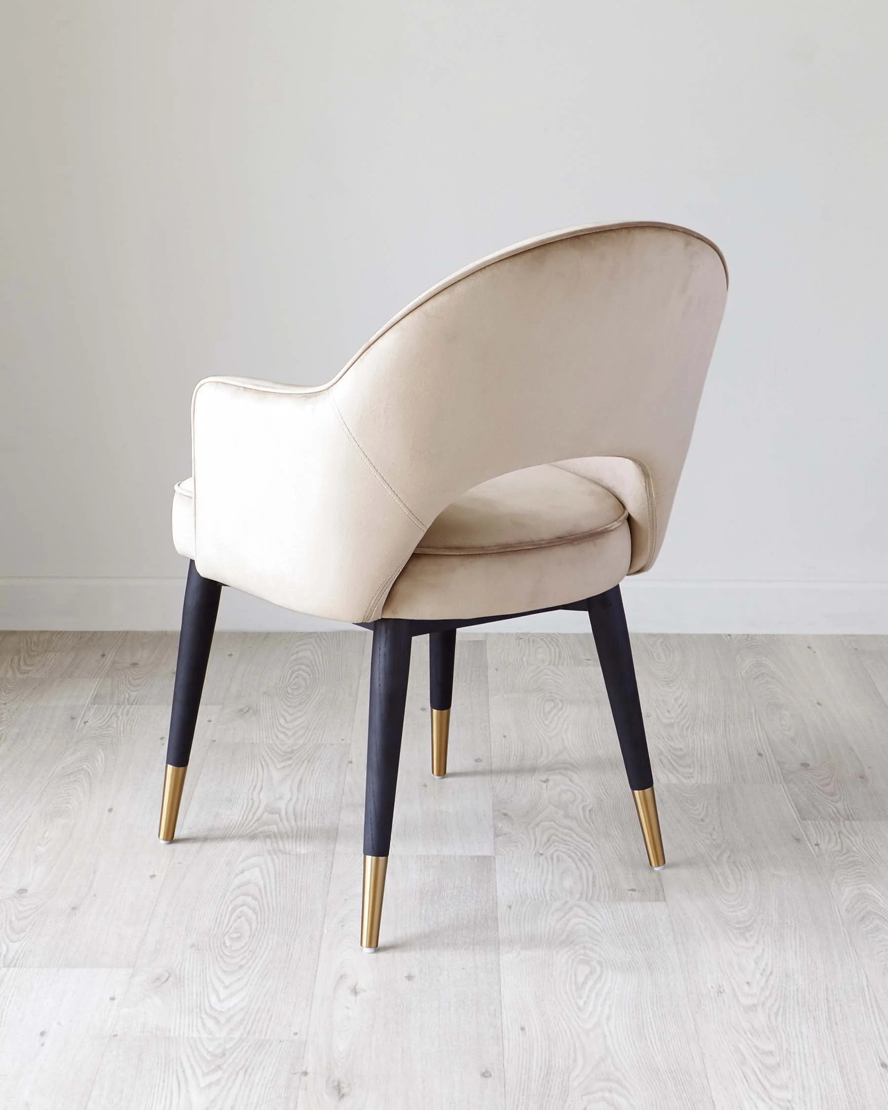 Clover 6 to 8 seater table and 6 Clover champagne dining armchairs set - Image 7