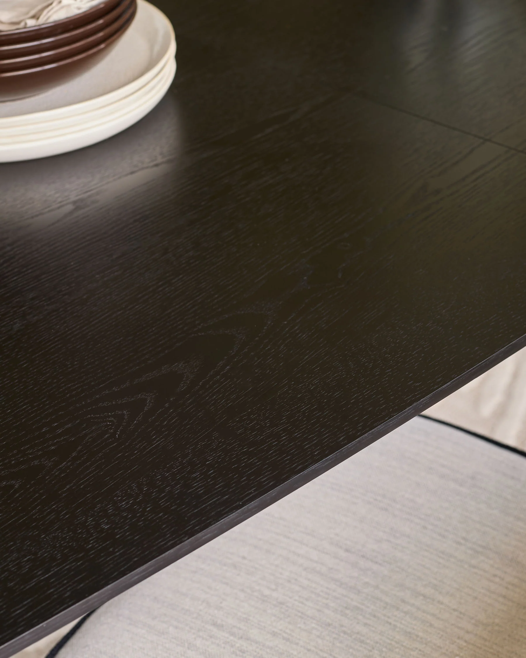 Clover Black Ash Extending 6 to 8 Seater Dining Table - Image 10