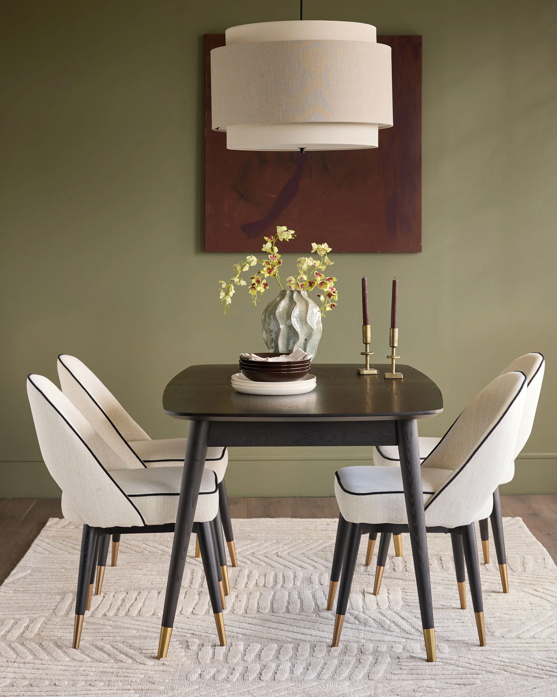 Clover Black Ash Extending 6 to 8 Seater Dining Table - Image 7