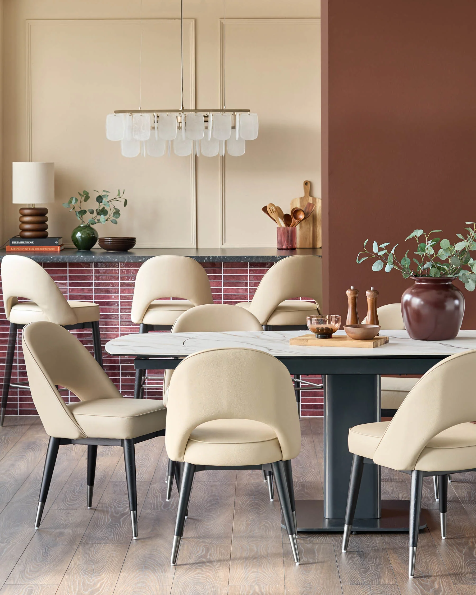 Clover natural faux leather bar stool - Image 4