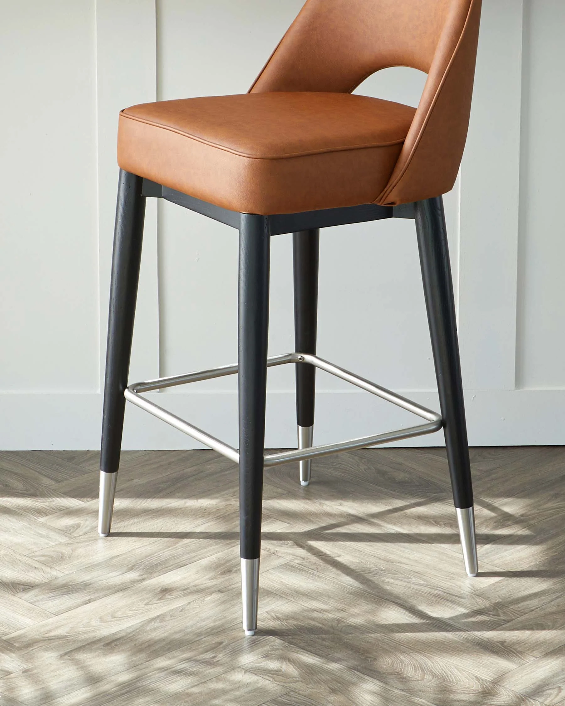 Clover Tan Faux Leather Bar stool - Image 6