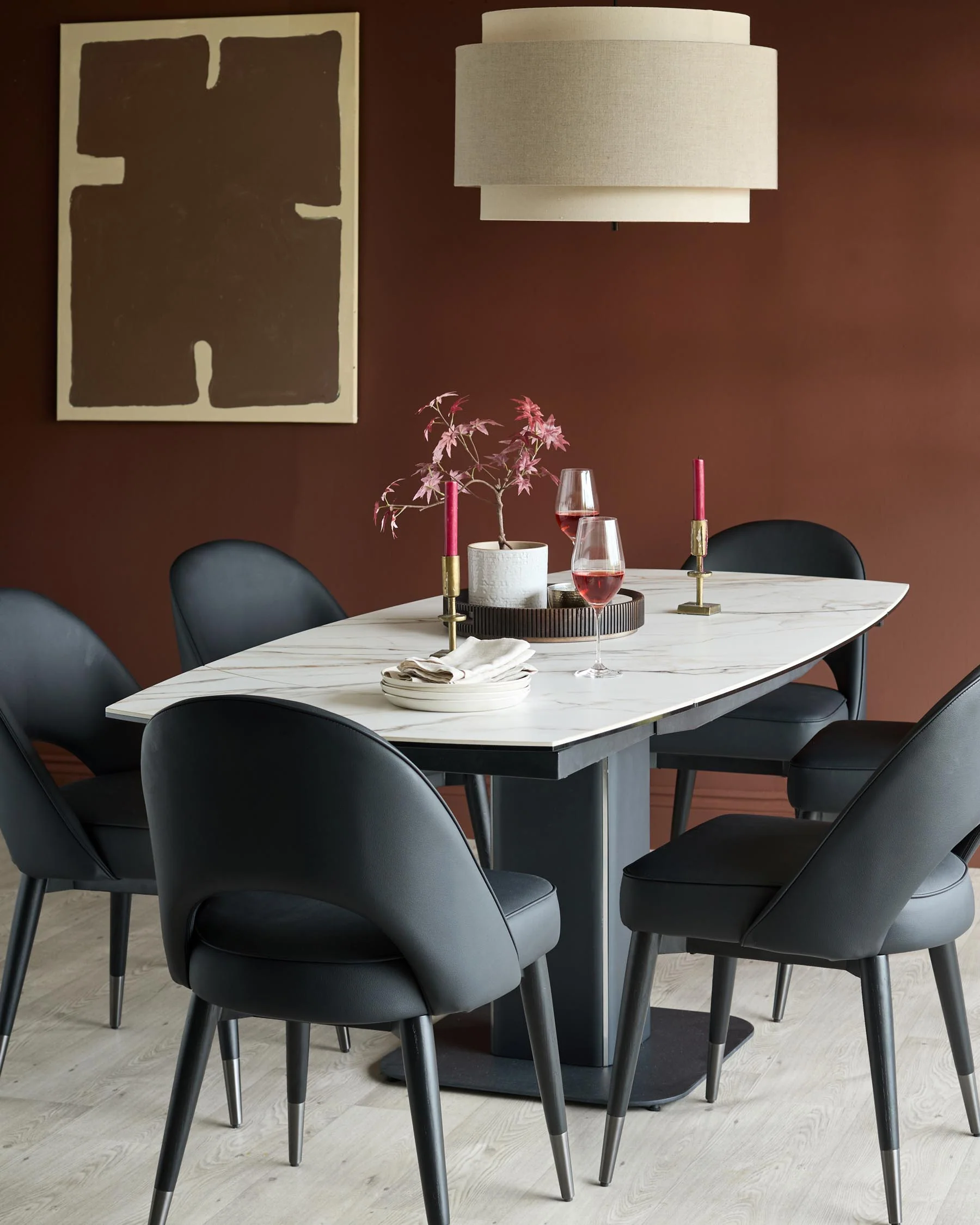 Clover black faux leather dining chair - Image 4