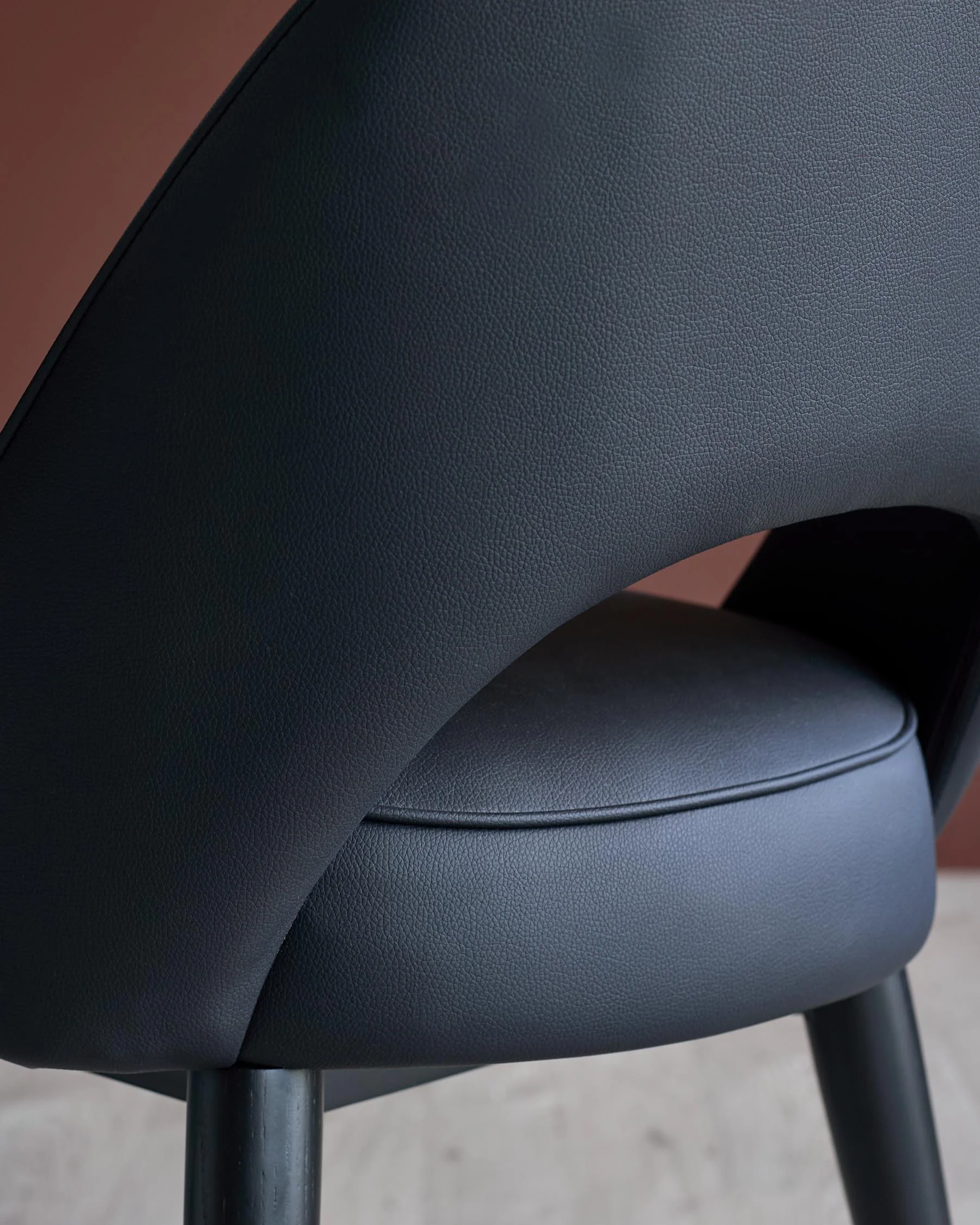 Clover black faux leather dining chair - Image 6