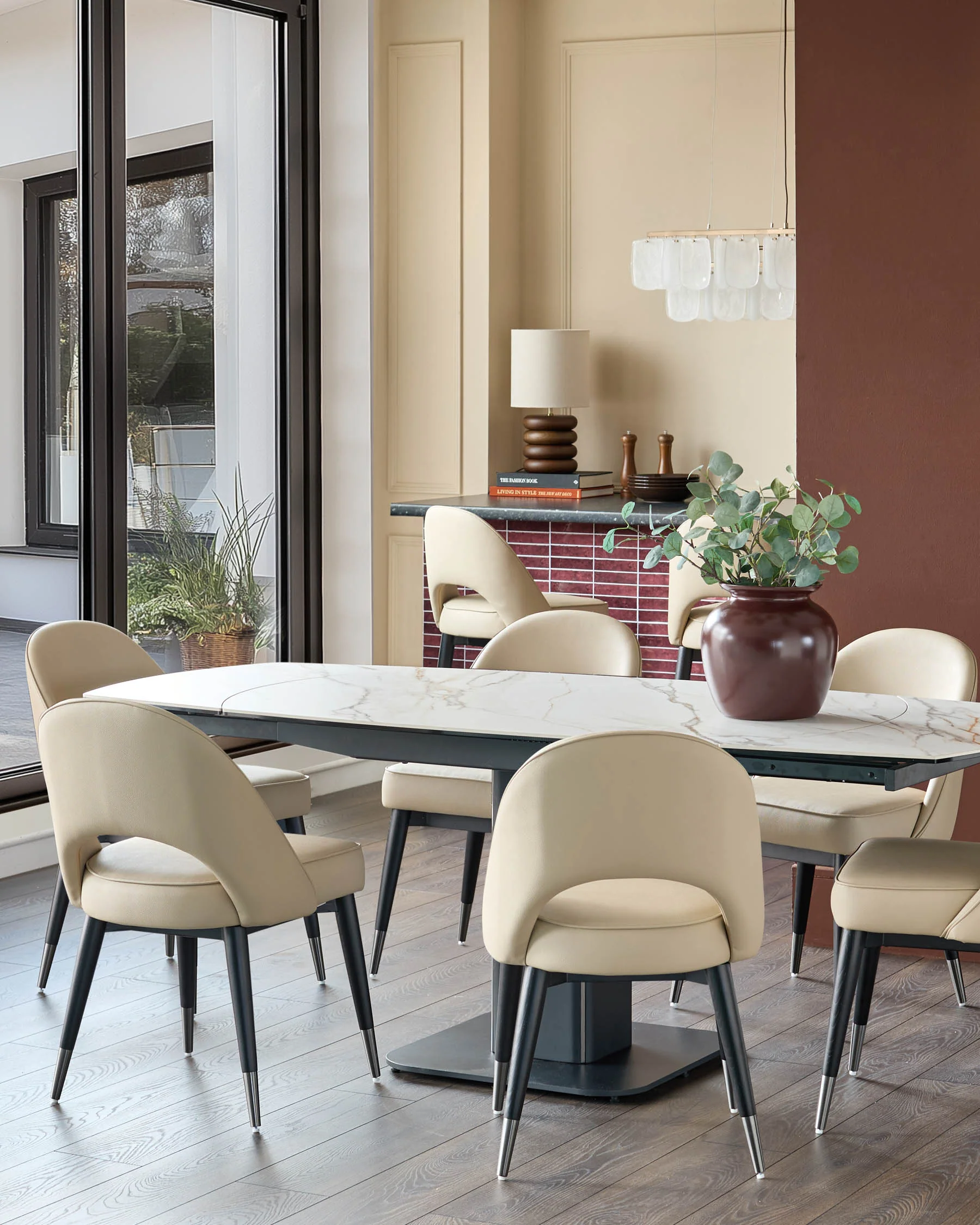 Clover natural faux leather dining chair - Image 2