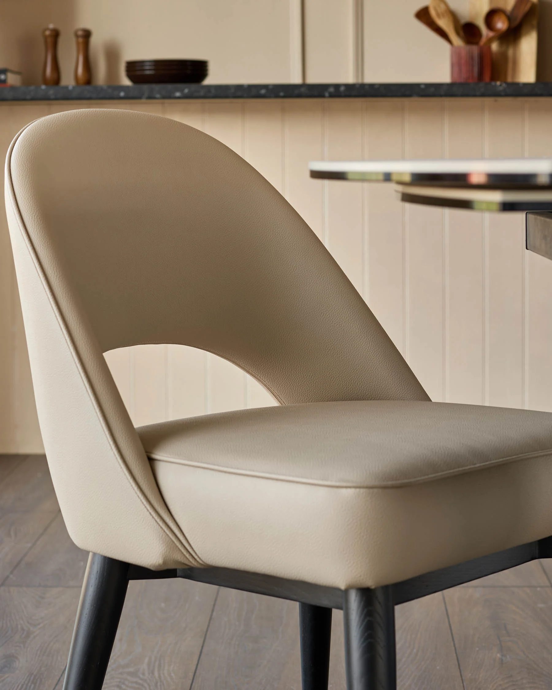 Clover natural faux leather dining chair - Image 5