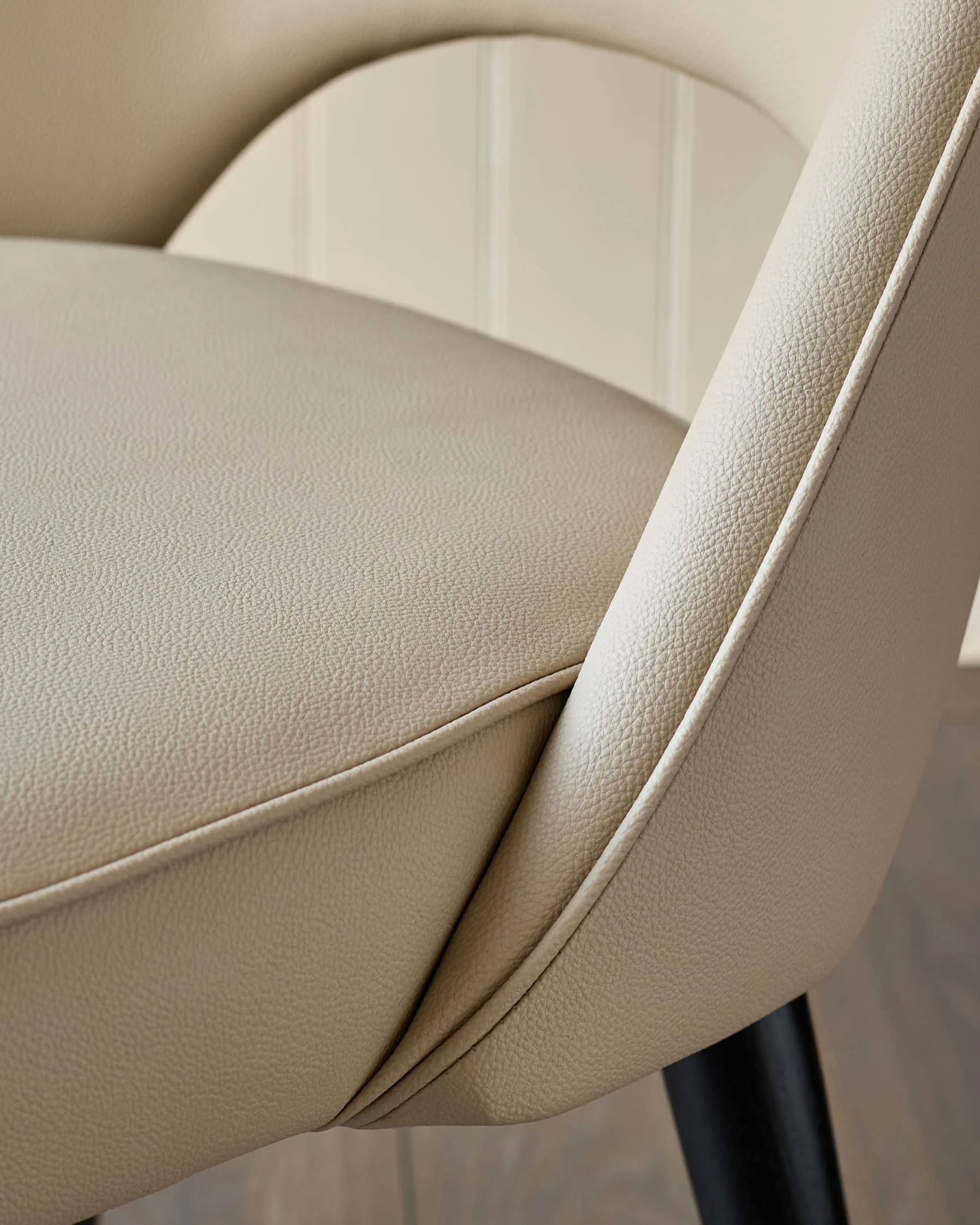 Clover natural faux leather dining chair - Image 8