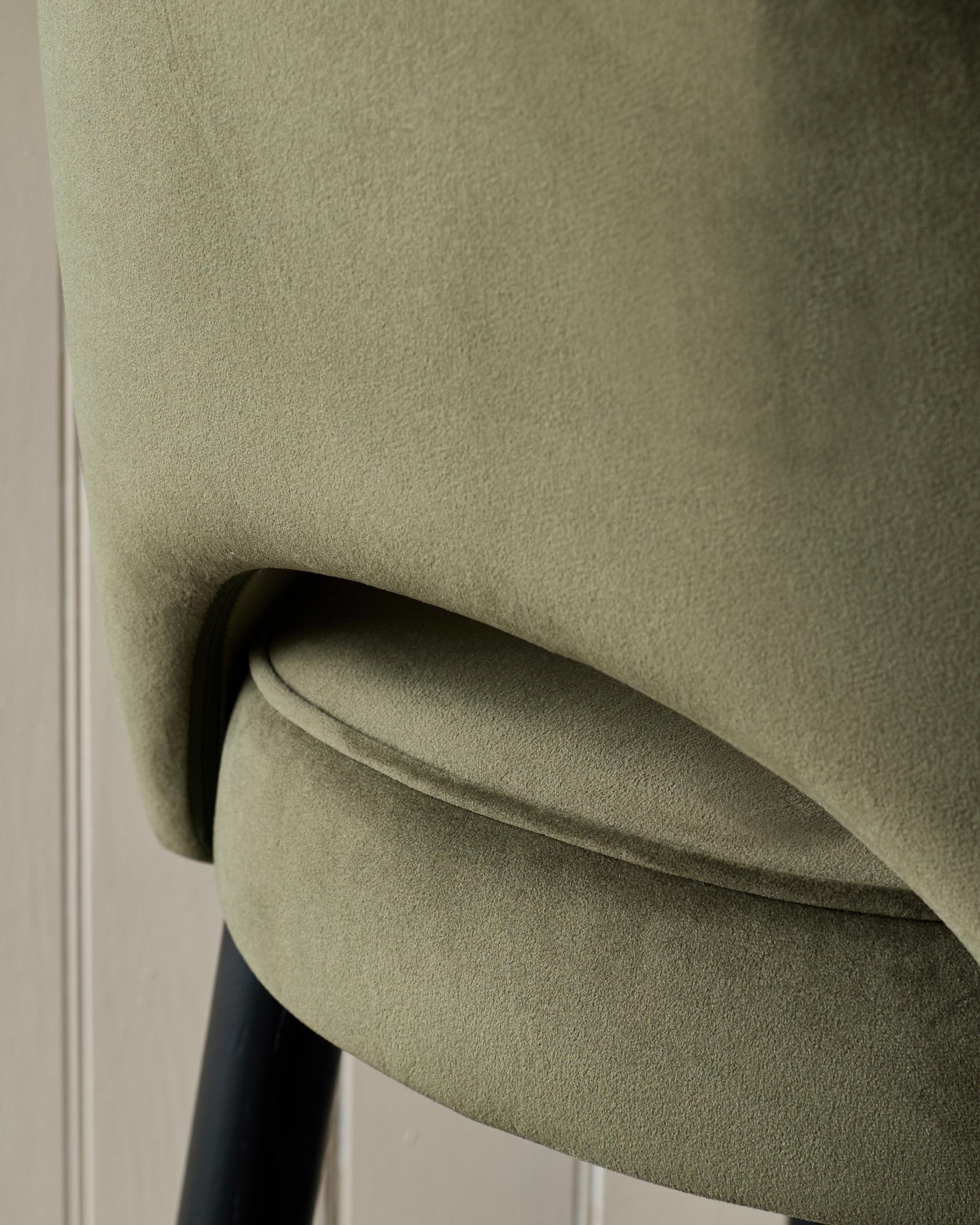 Clover olive green velvet bar stool - Image 8