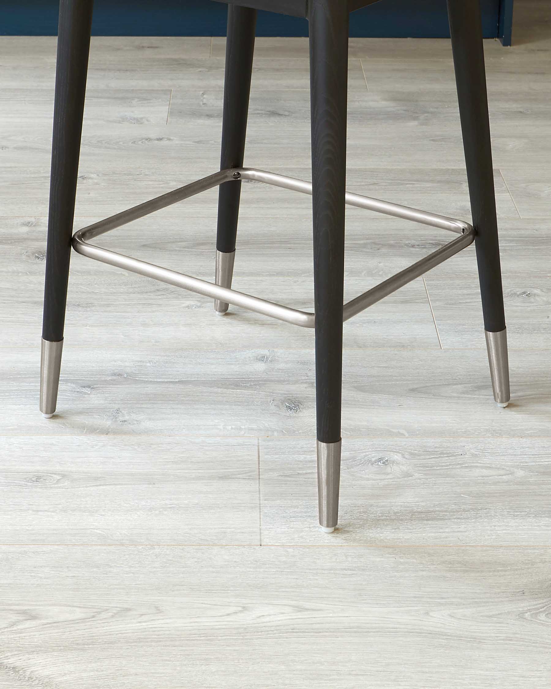 Clover Dark Grey Velvet Bar Stool With Stainless Steel Caps - Image 5