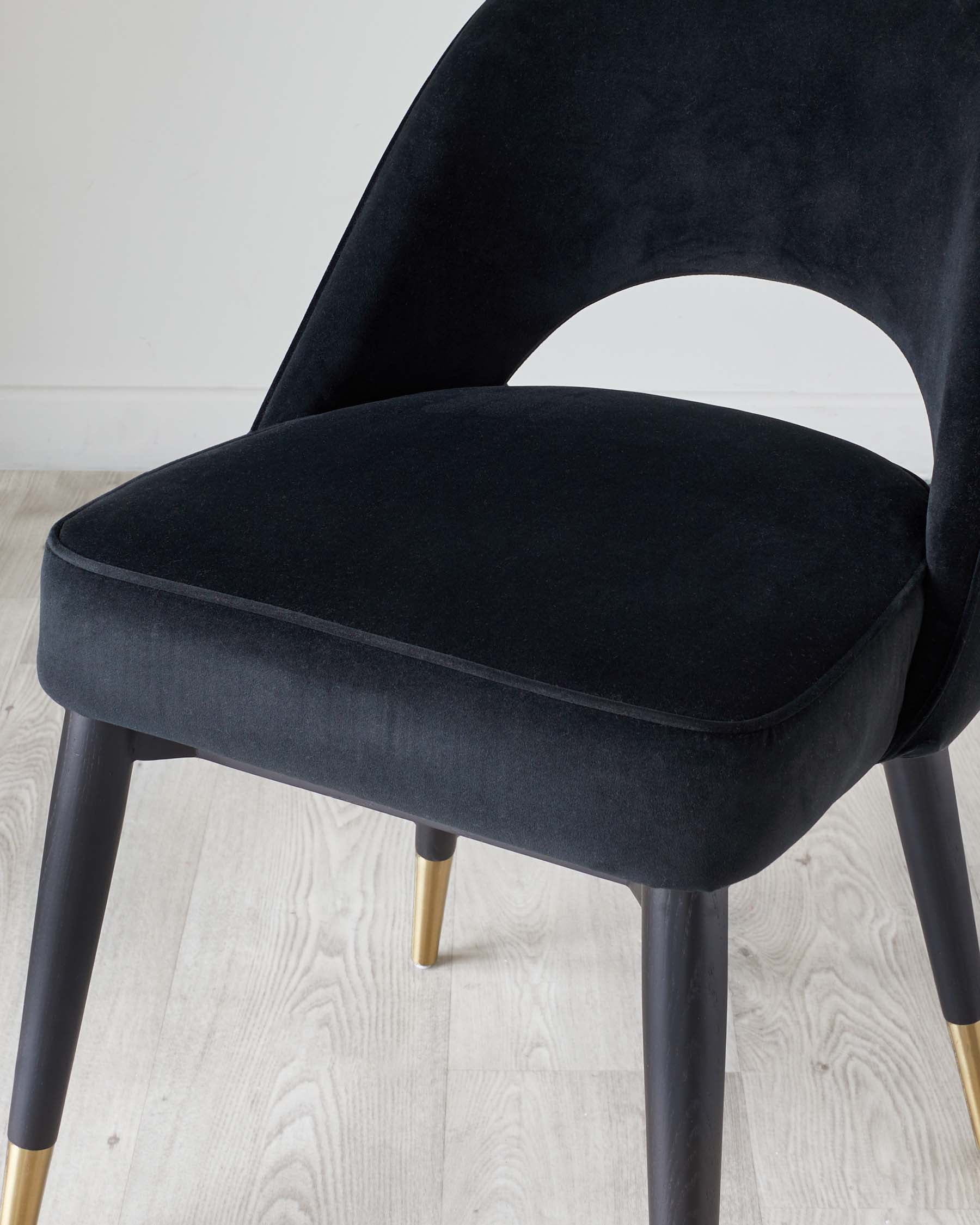 Clover Black Velvet Dining Chair - Image 6