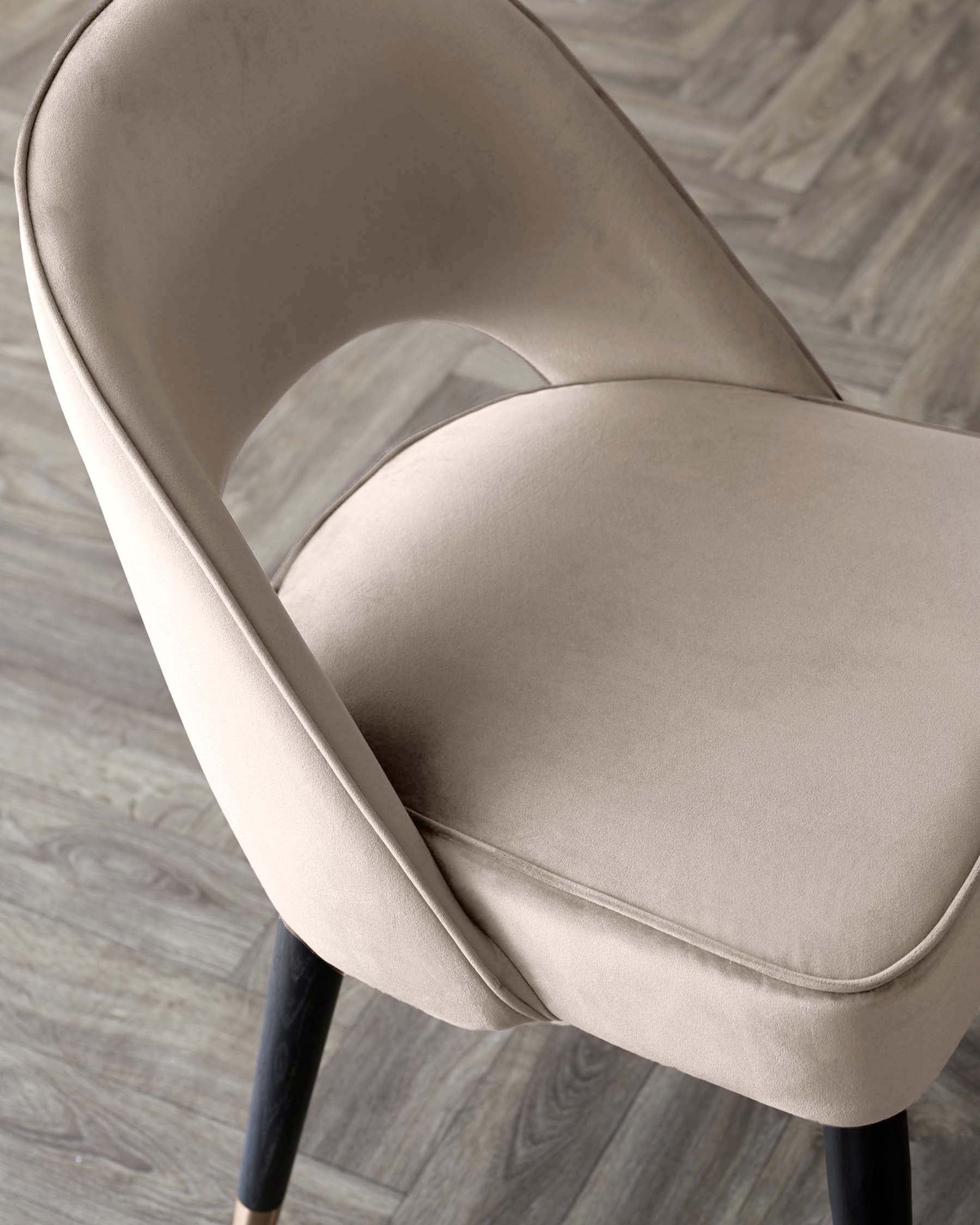 Clover Champagne Velvet Dining Chair - Image 4