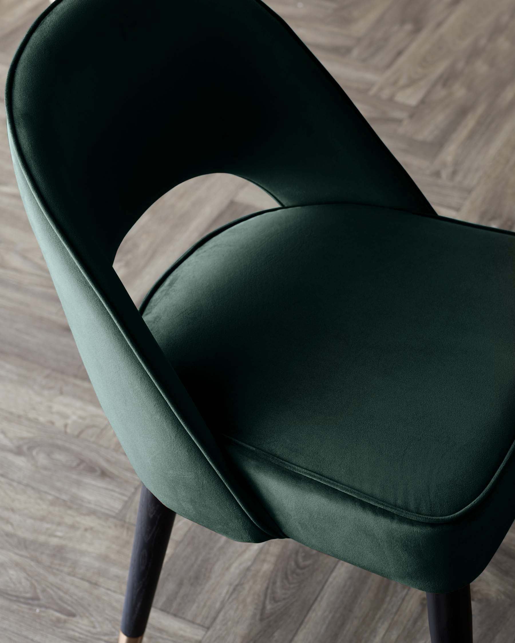 Clover Dark Green Velvet Dining Chair - Image 4
