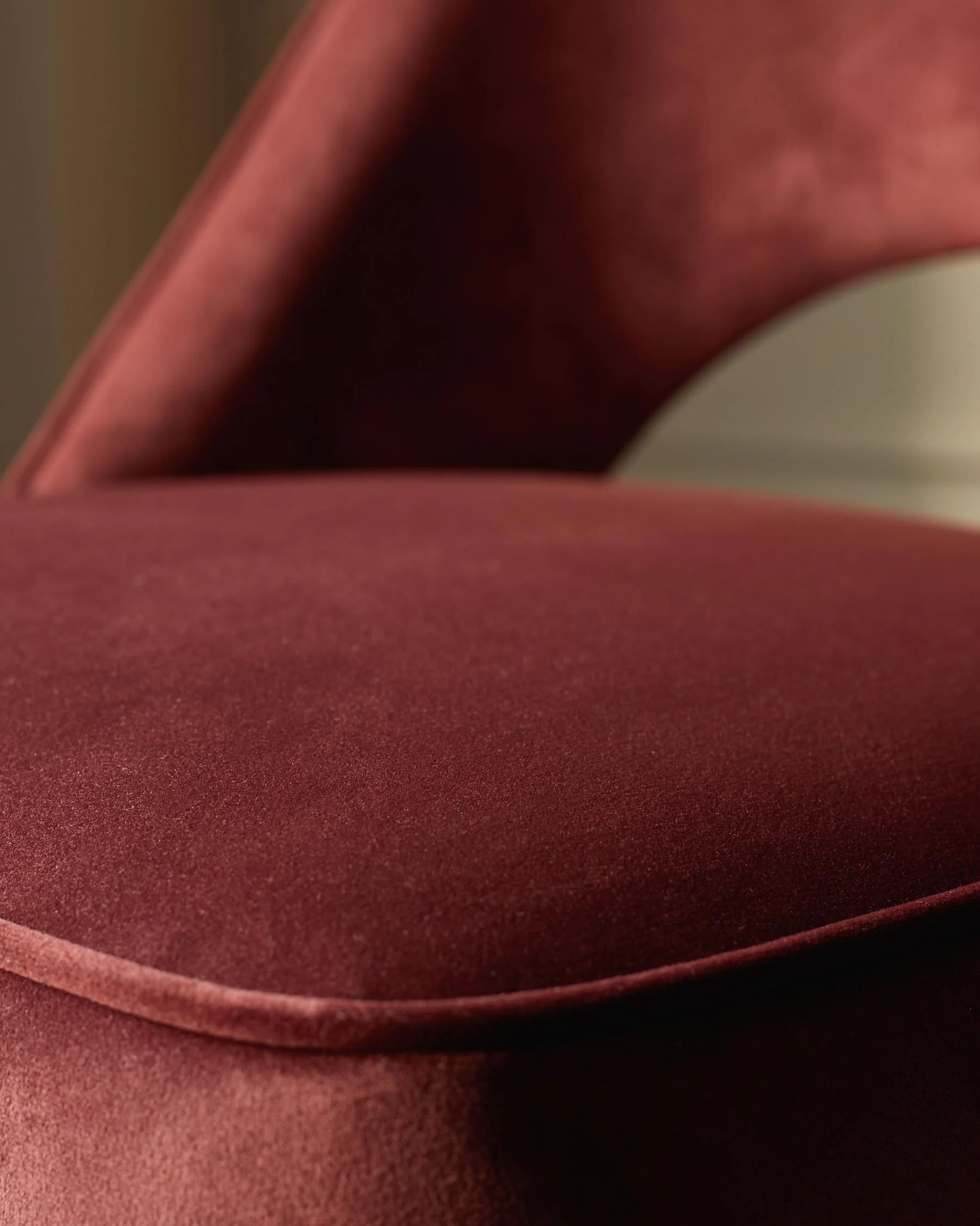 Clover toffee red velvet dining chair - Image 6