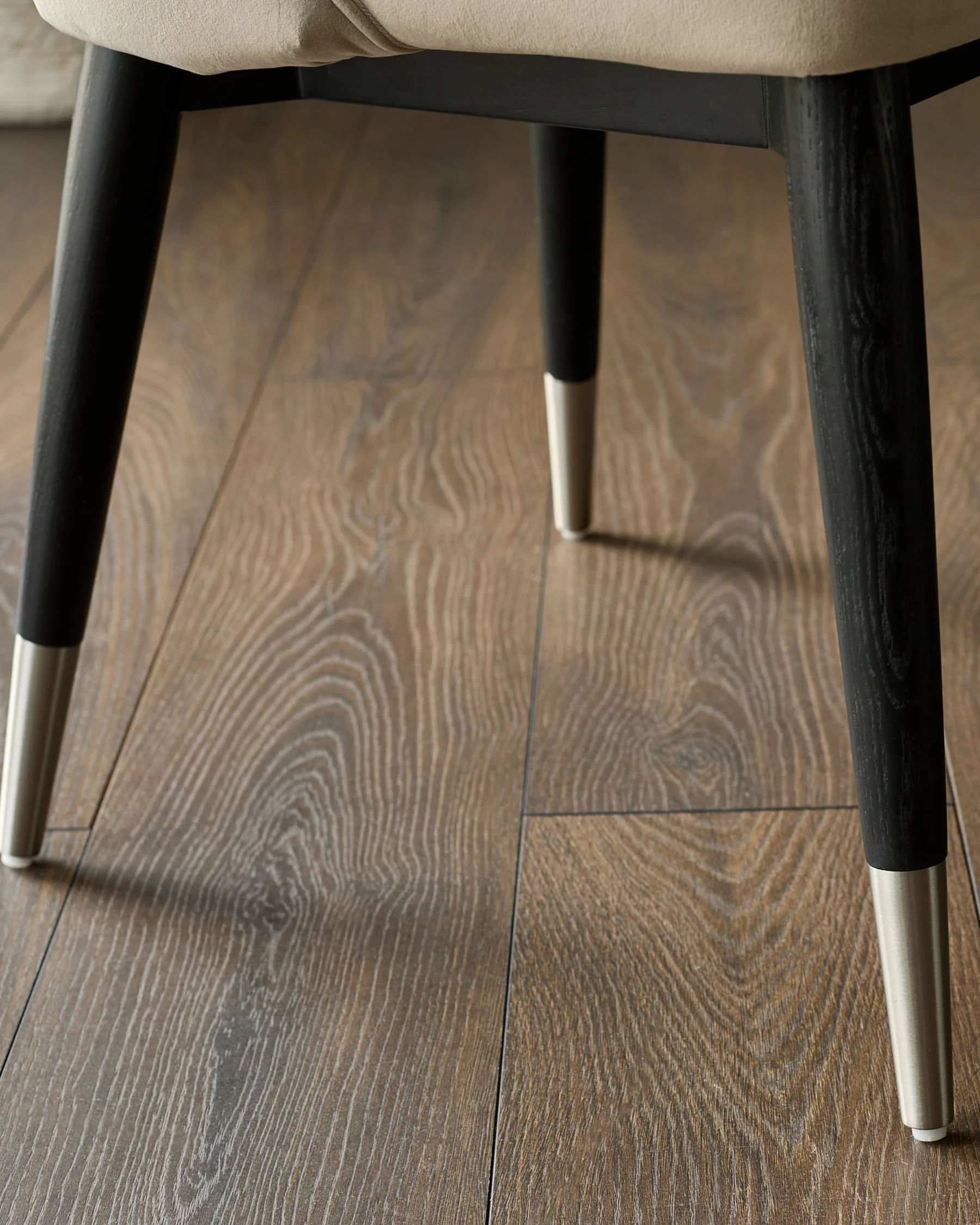Clover Champagne Velvet Dining Chair With Stainless Steel Caps - Image 8