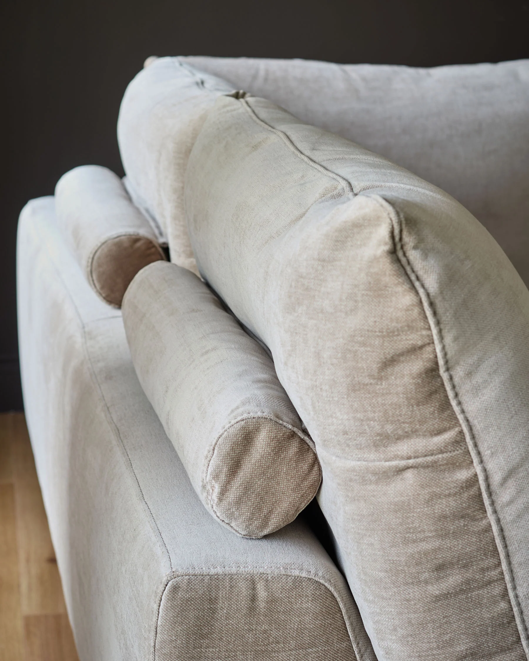 Colette mink chenille left hand corner chaise sofa - Image 7