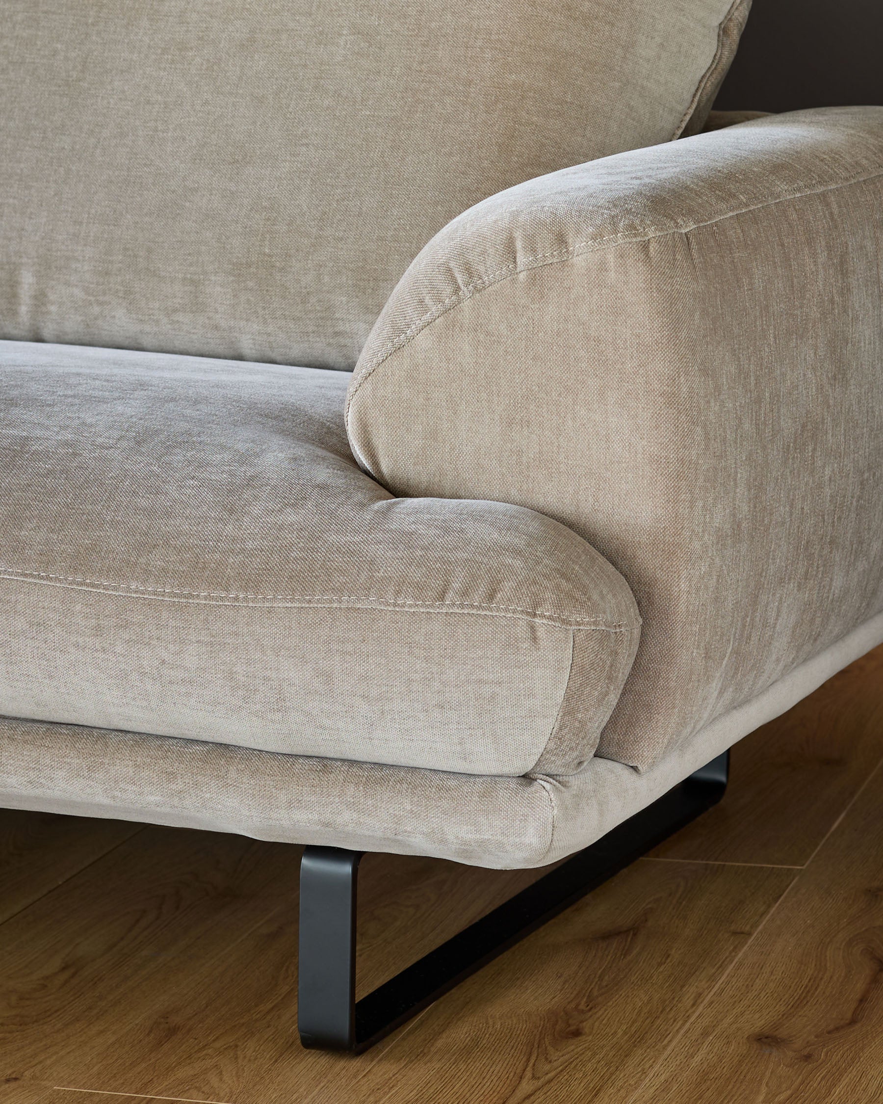 Colette mink chenille left hand corner chaise sofa - Image 8