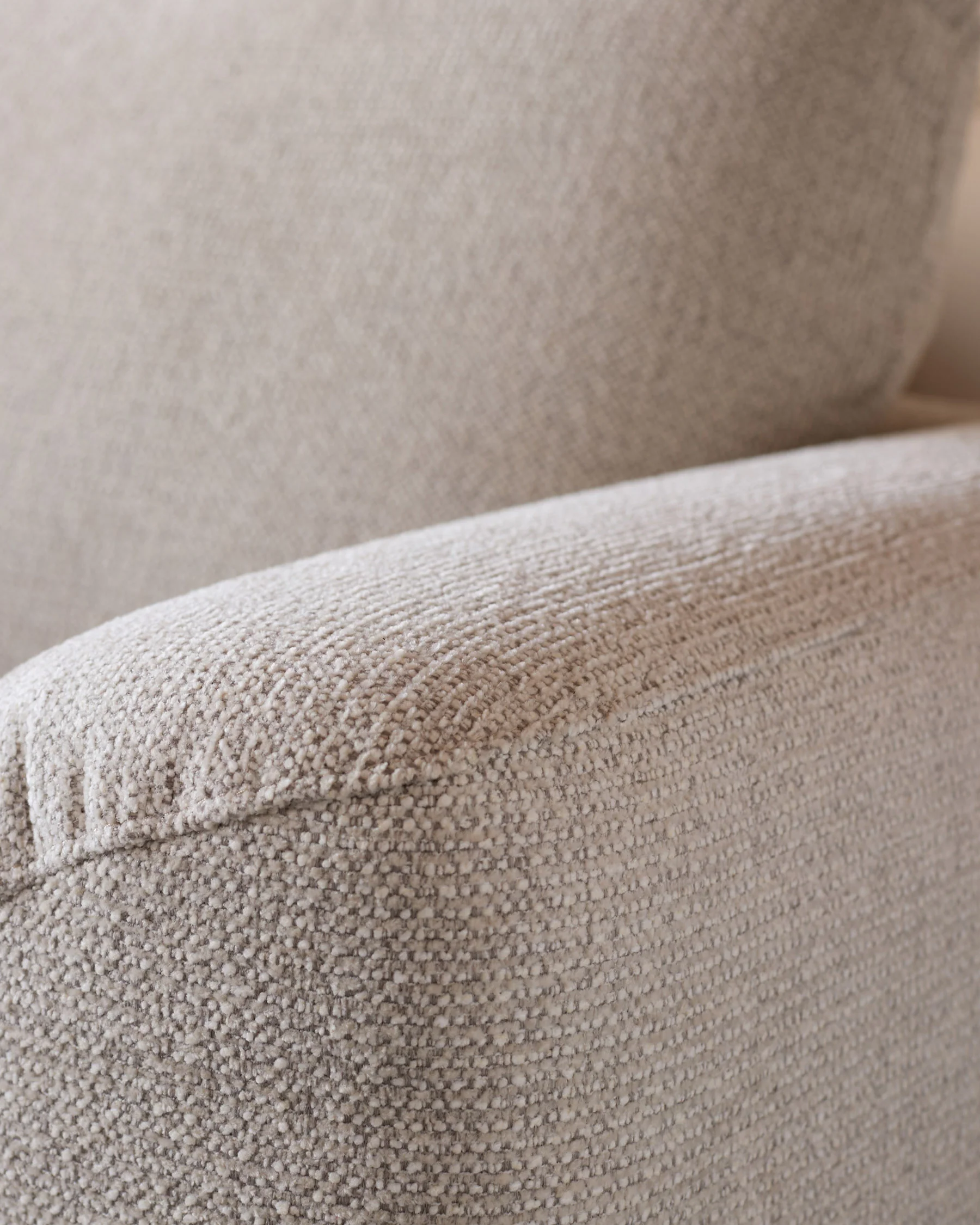 Colette natural fabric left hand corner chaise sofa - Image 8