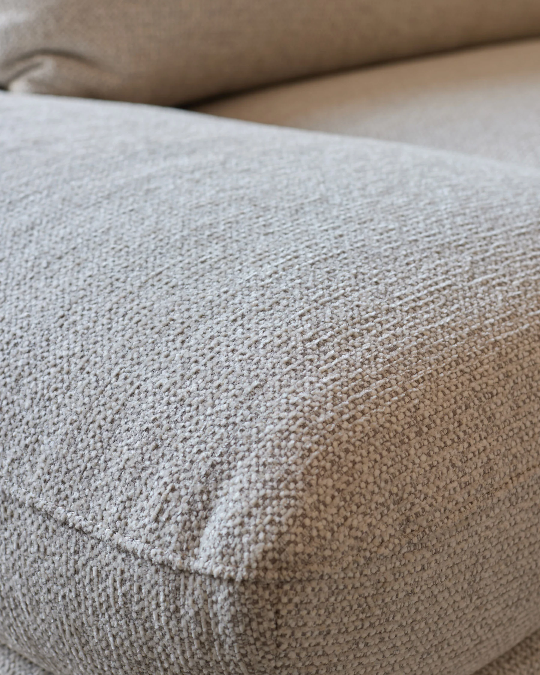 Colette natural fabric right hand corner chaise sofa - Image 9