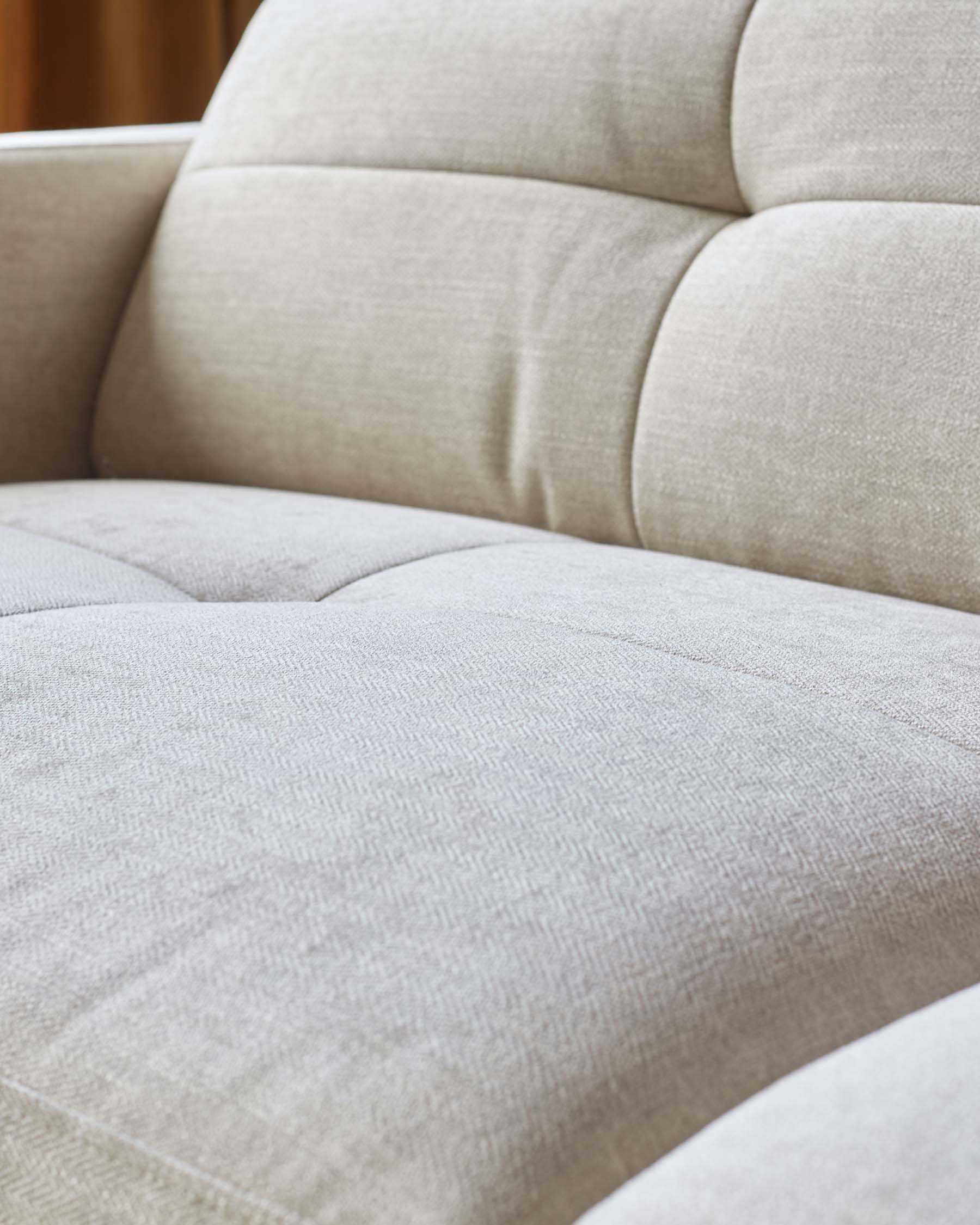 Colton ivory chenille 2 seater sofa - Image 7