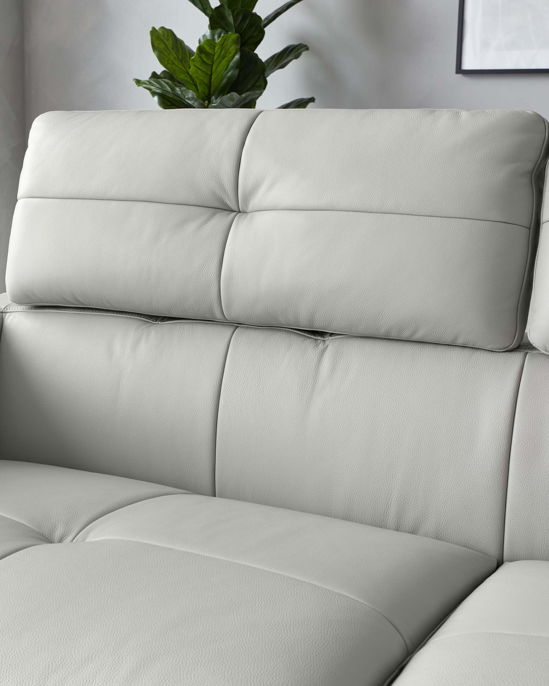 Colton Natural Grey Leather 2 Seater Sofa - Image 6