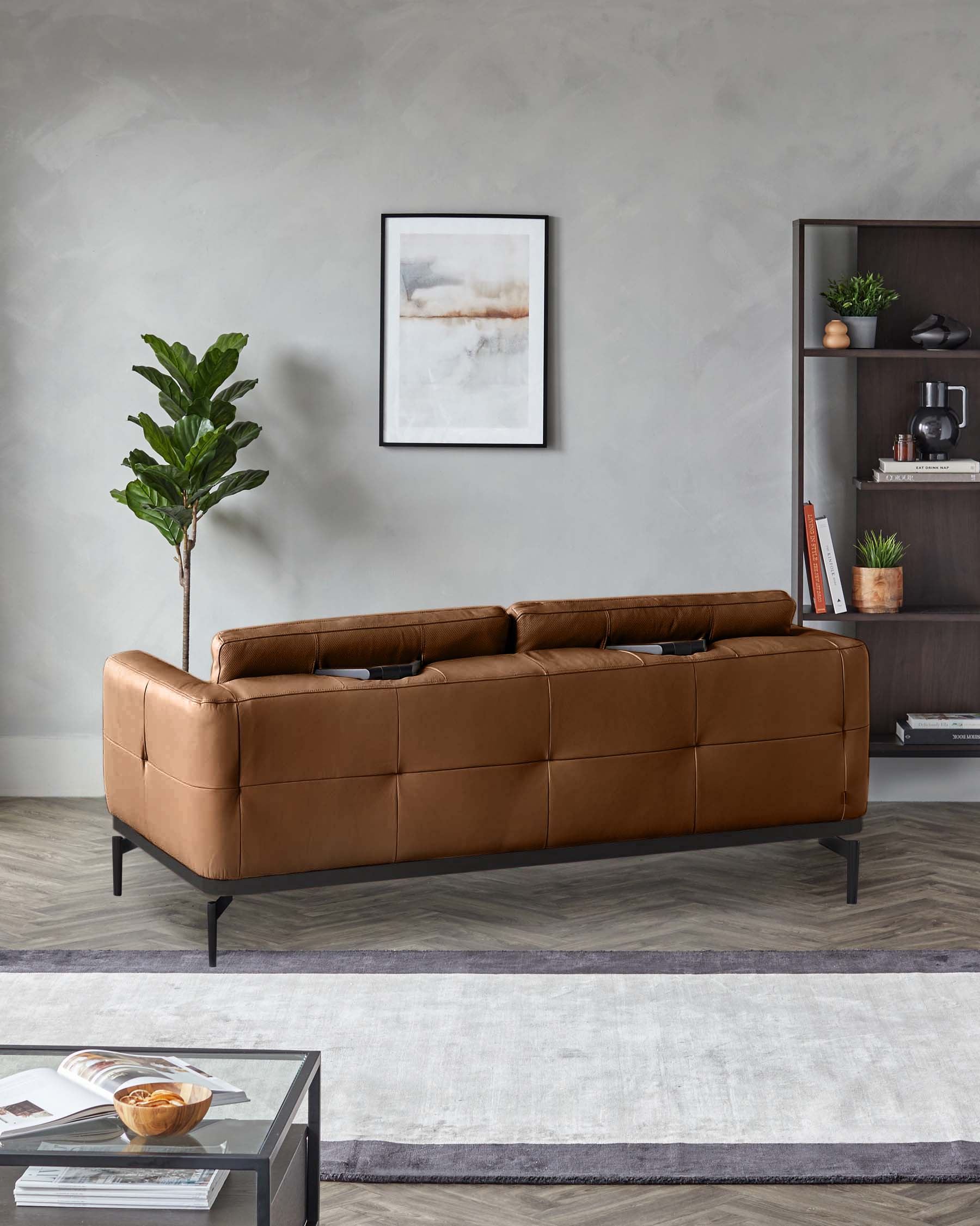 Colton tan leather 2 seater sofa - Image 5