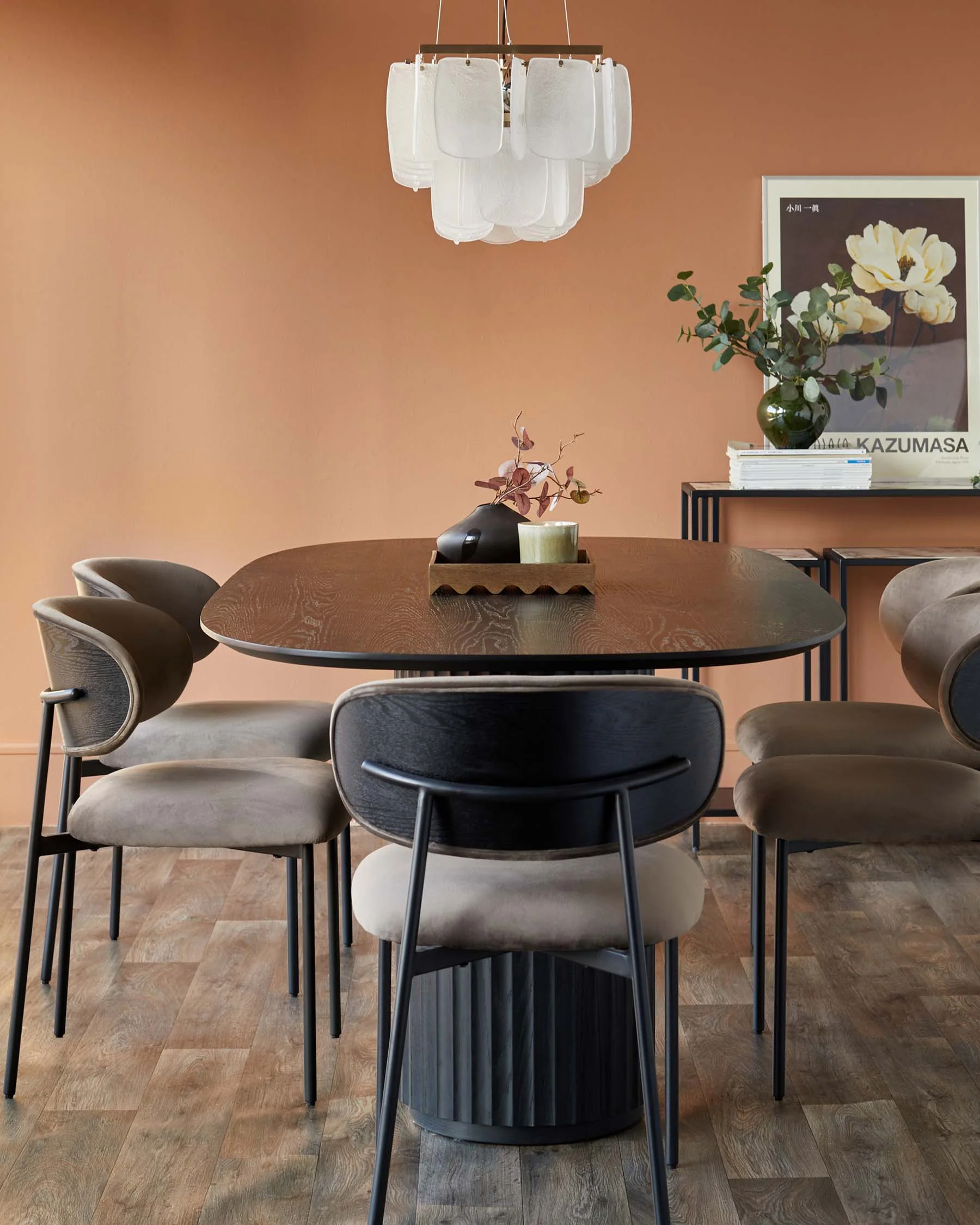 Cree mocha velvet dining chair - Image 2
