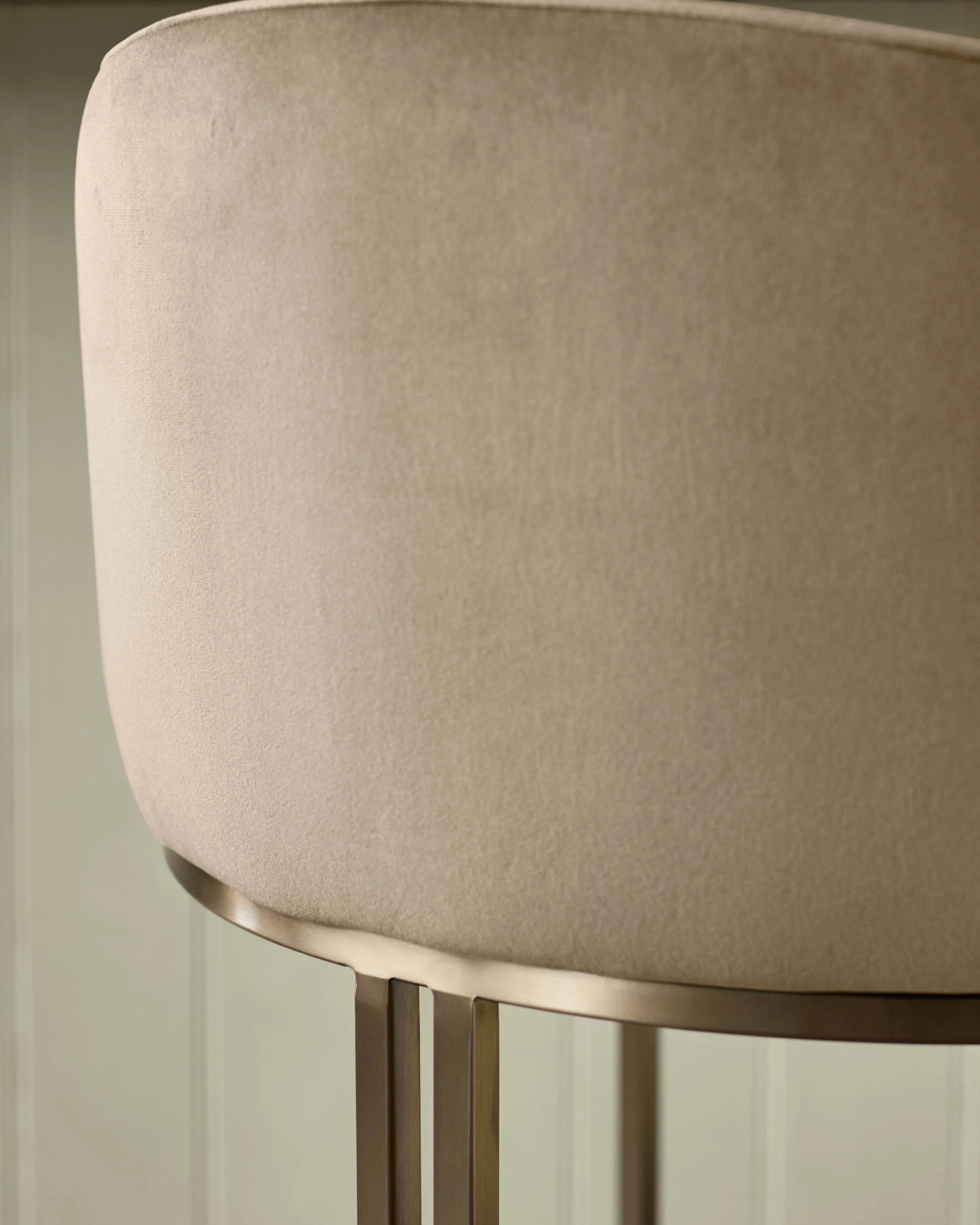 Dakota Champagne Velvet & Brass Bar stool - Image 10