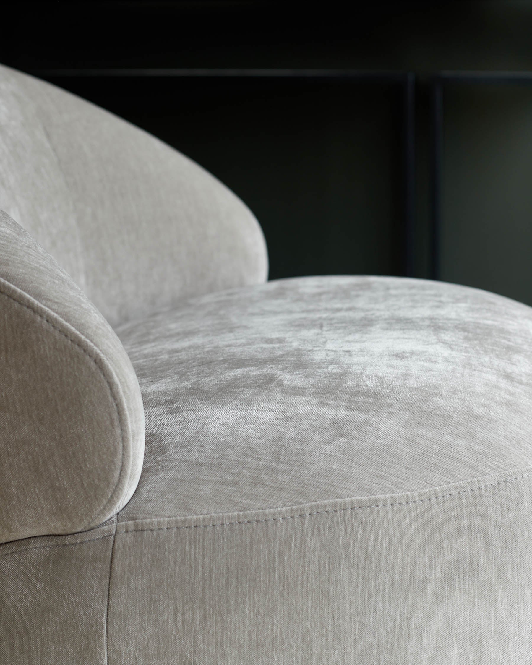 Daphne Light Grey Fabric Swivel Accent Chair - Image 7