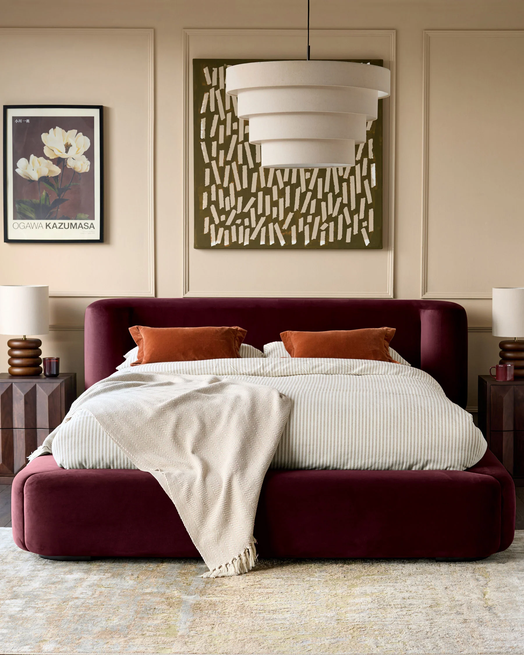 Darla plum velvet king ottoman storage bed - Image 2