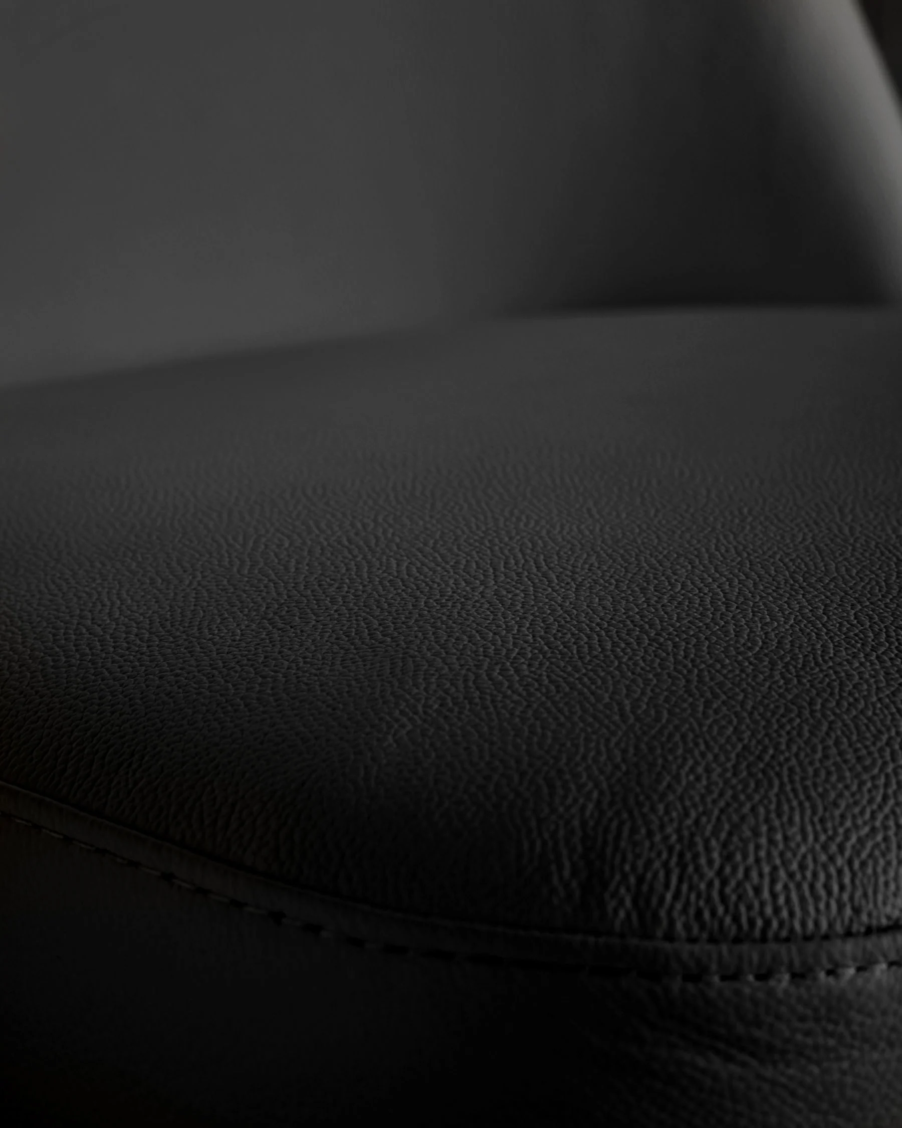 Deco black leather dining chair - Image 6