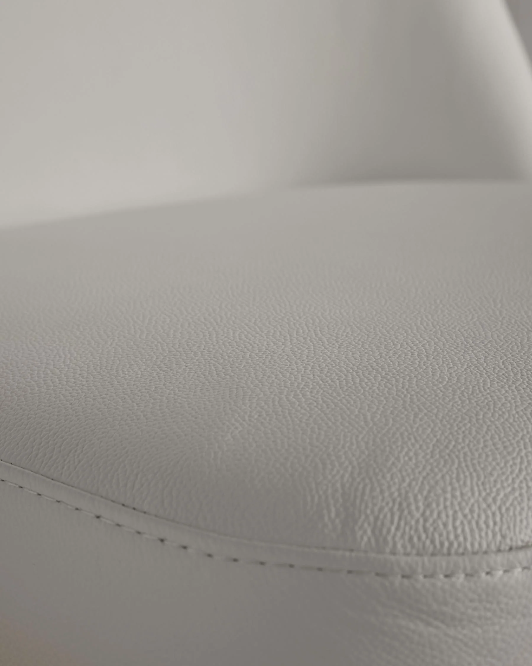 Deco Light Grey Leather Dining Chair - Image 7