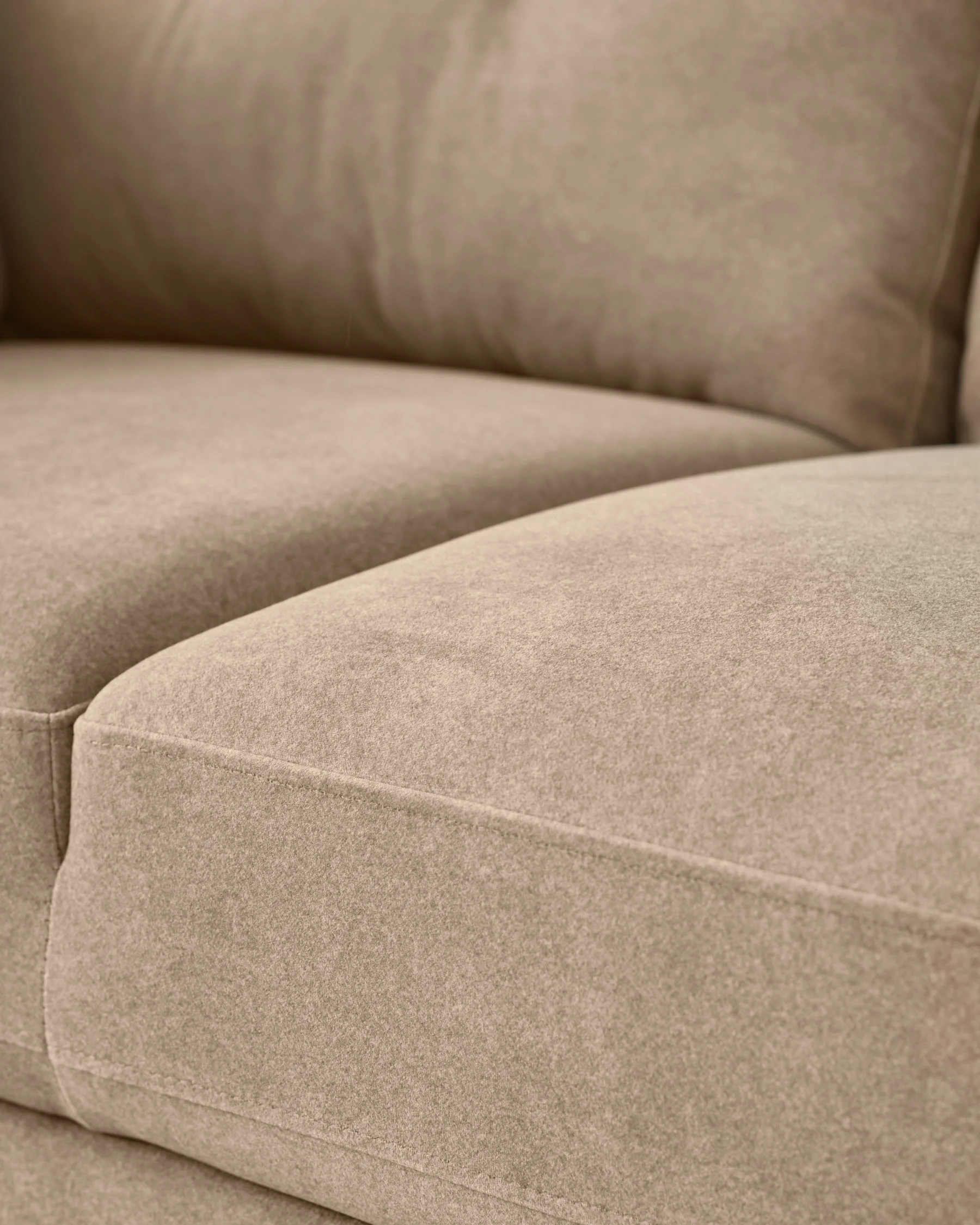 Delilah mocha plush fabric 3 seater sofa - Image 9