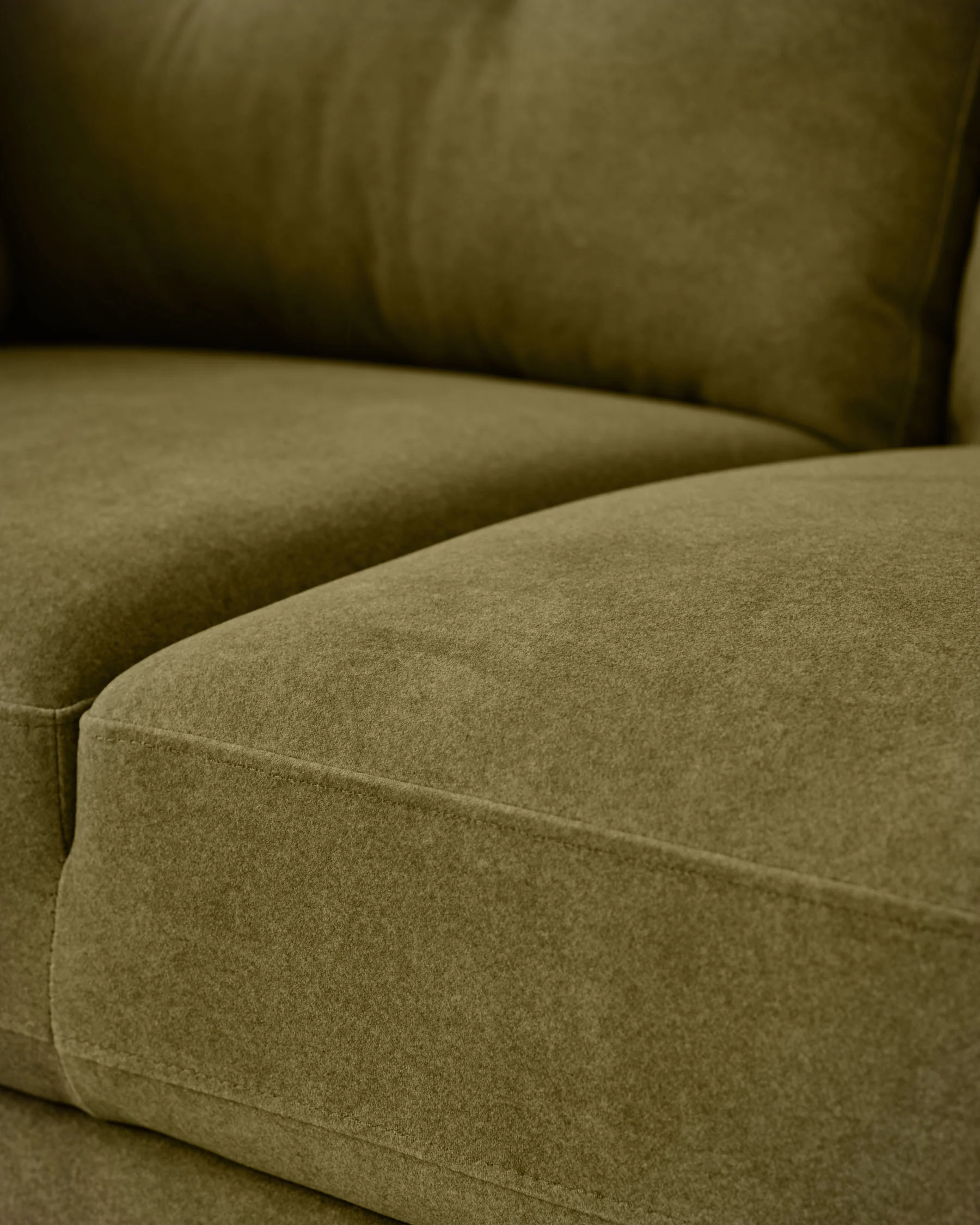Delilah pistachio green fabric 3 seater sofa - Image 4