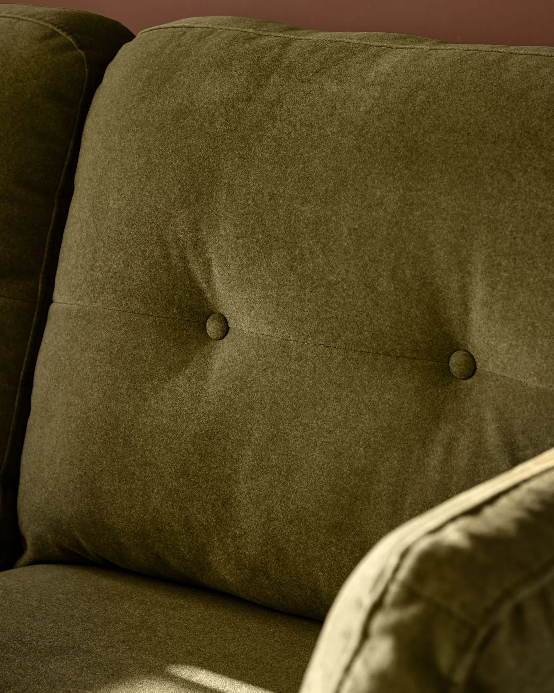 Delilah pistachio green fabric 3 seater sofa - Image 8