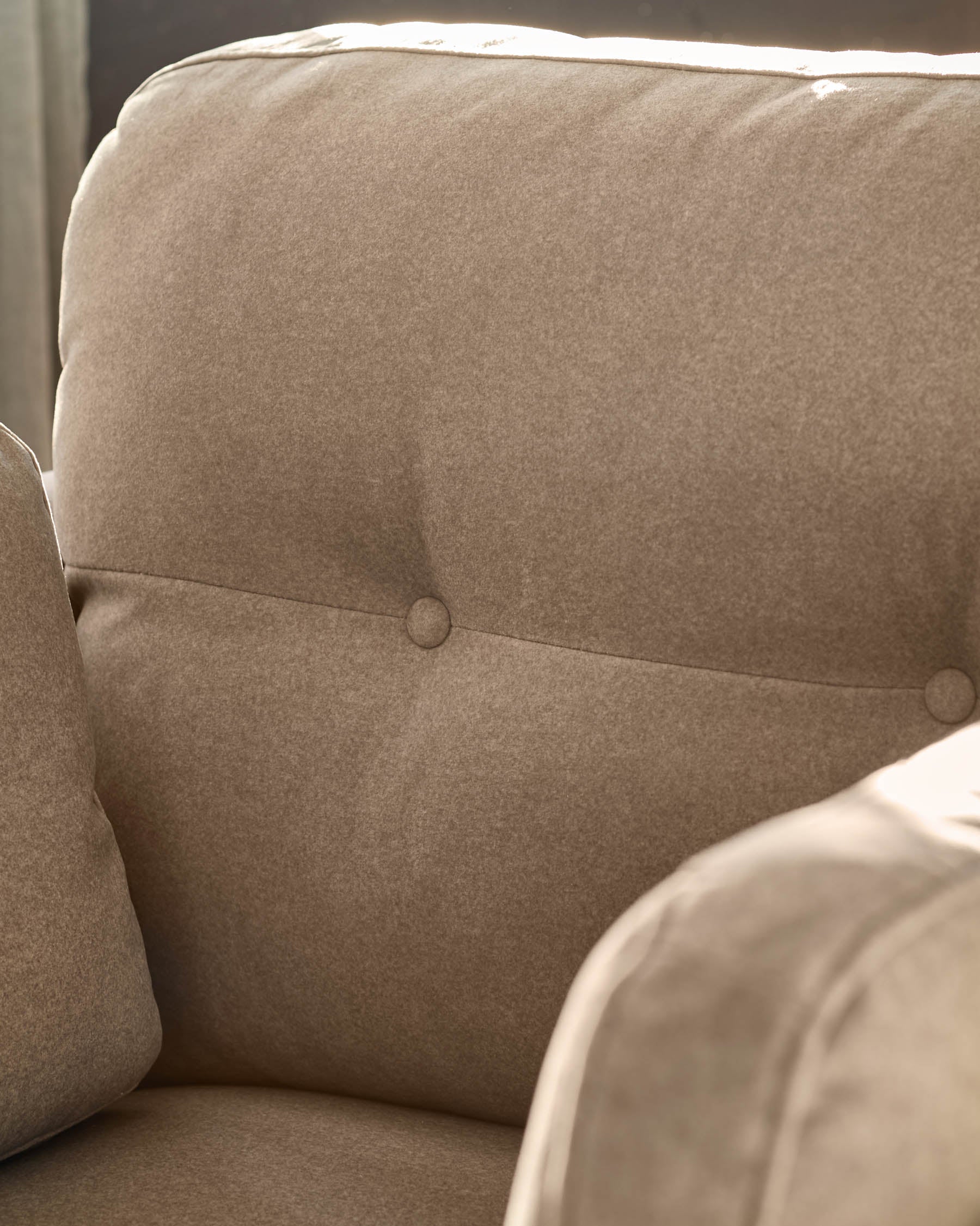 Delilah mocha plush fabric armchair - Image 3