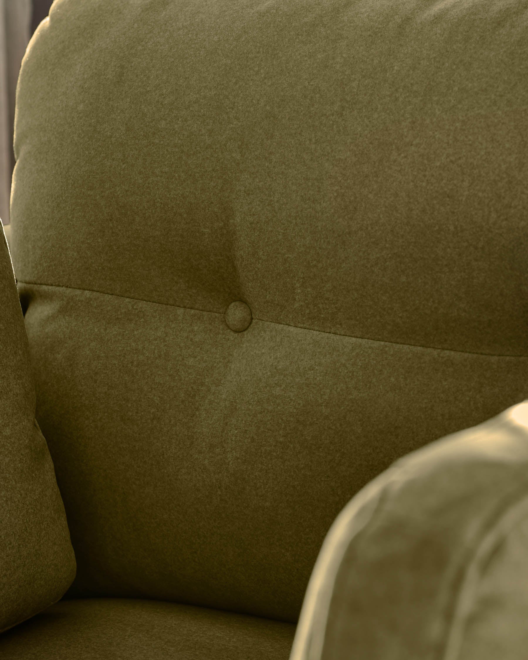 Delilah pistachio green fabric armchair - Image 3